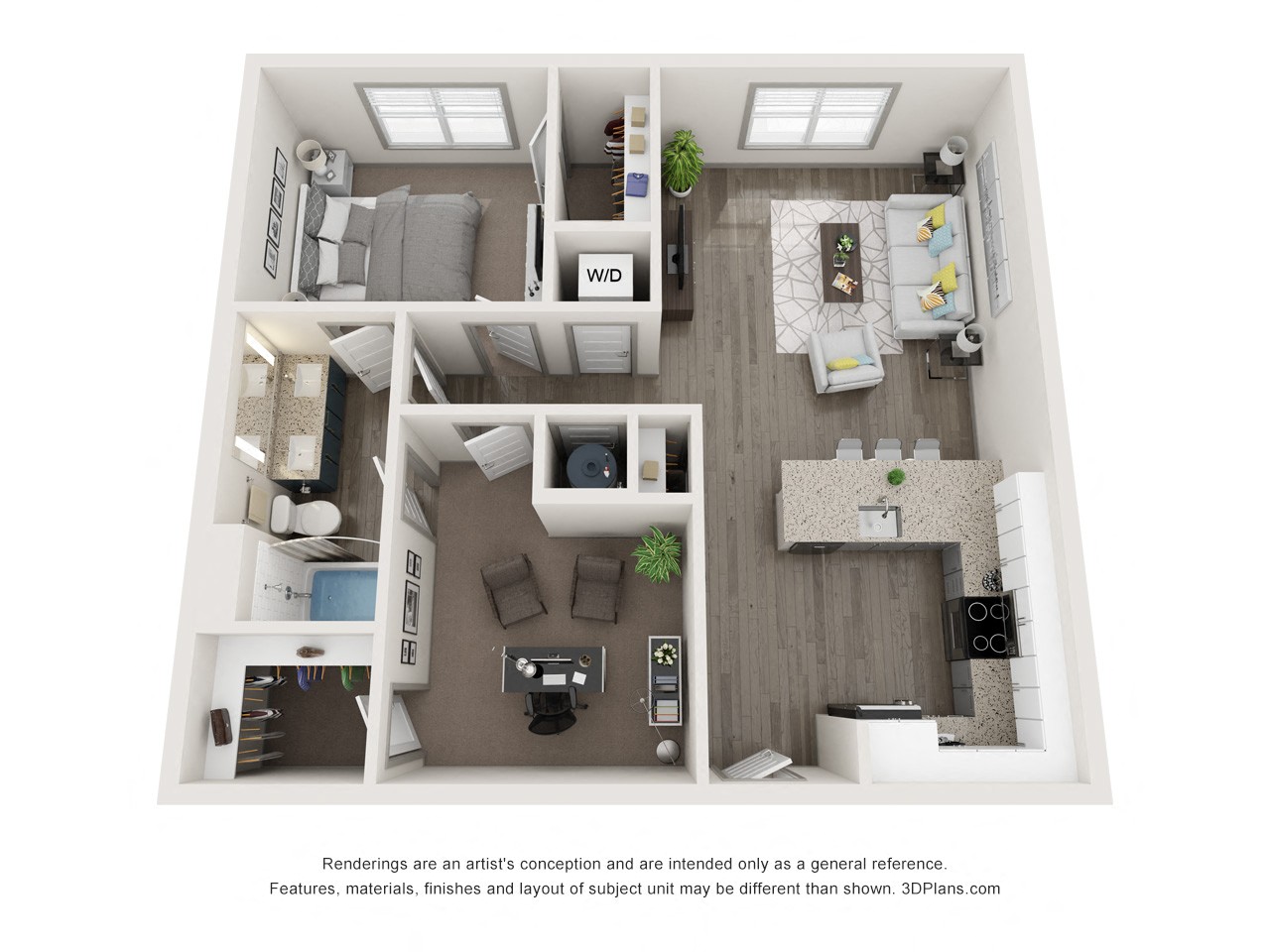Floor plan layout diagram for 2A