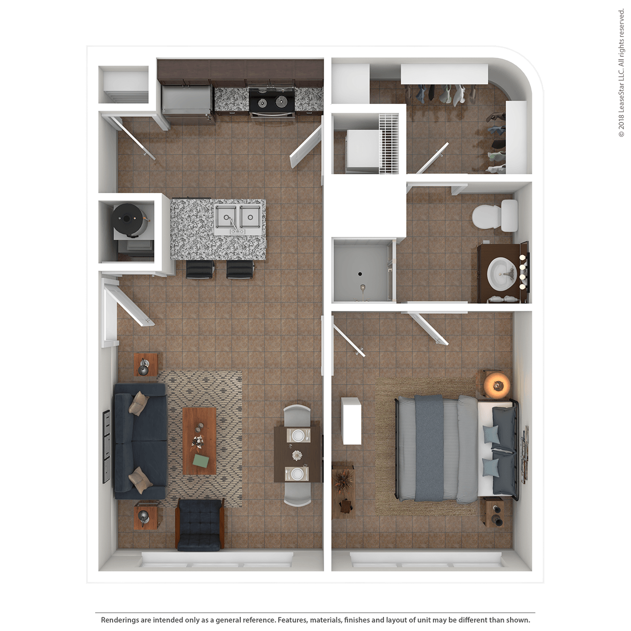 Floor plan layout diagram for 1D