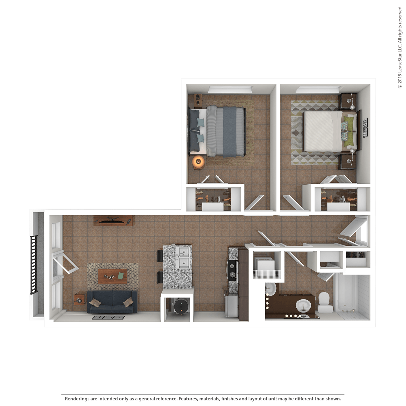Floor plan layout diagram for 2A