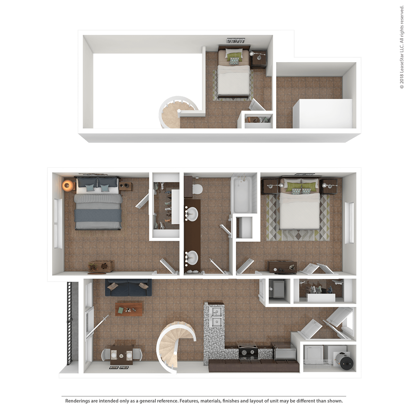 Floor plan layout diagram for 2C-Loft