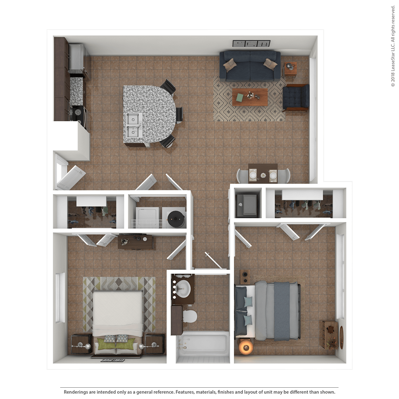 Floor plan layout diagram for 2D