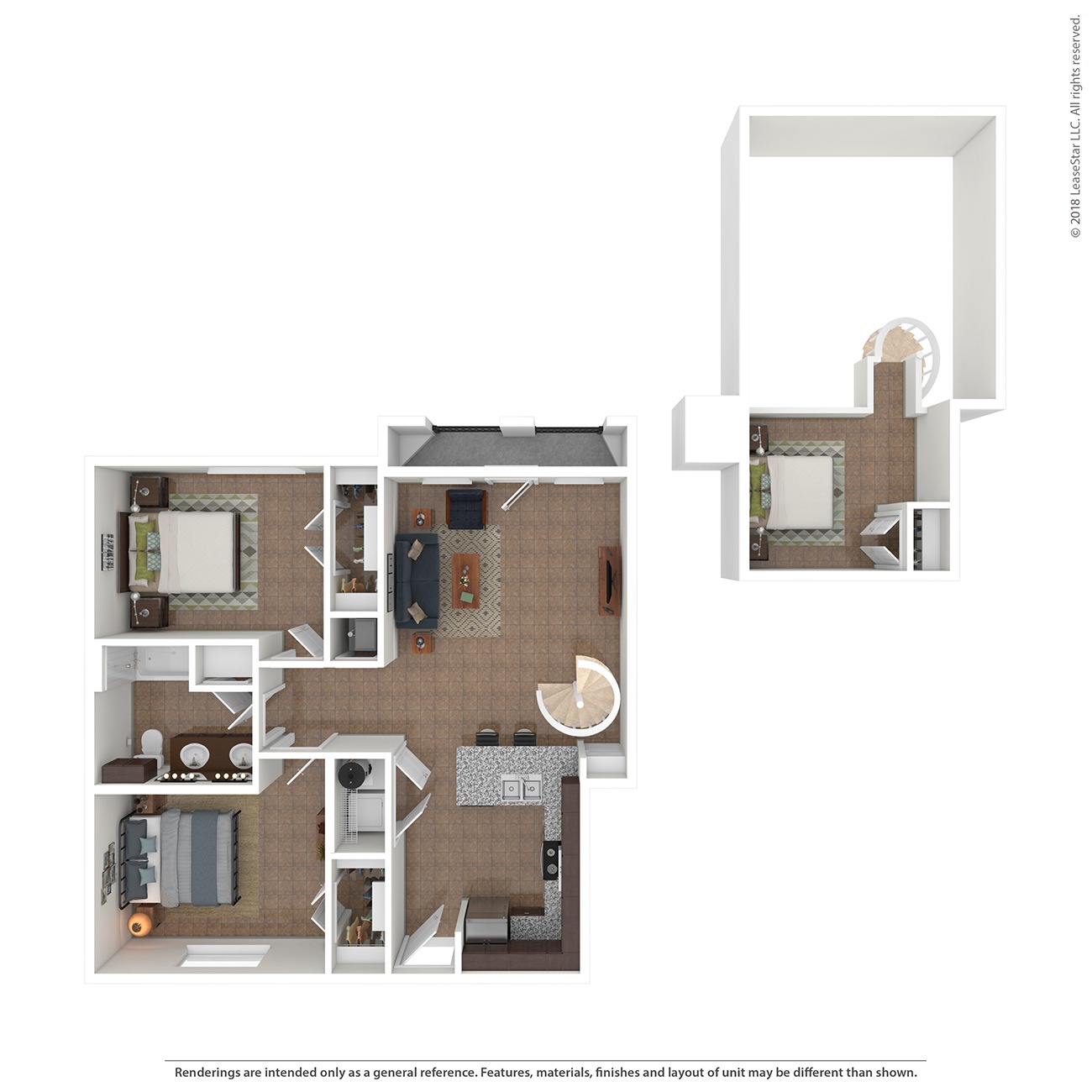 Floor plan layout diagram for 2E-Loft