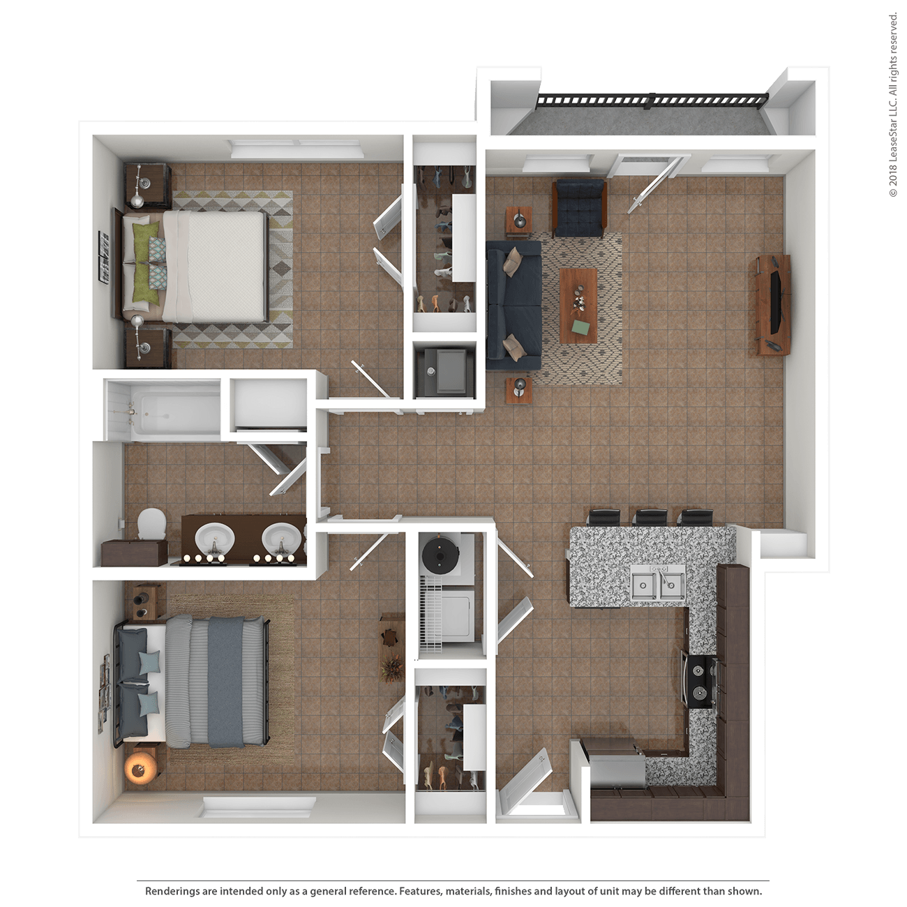Floor plan layout diagram for 2E