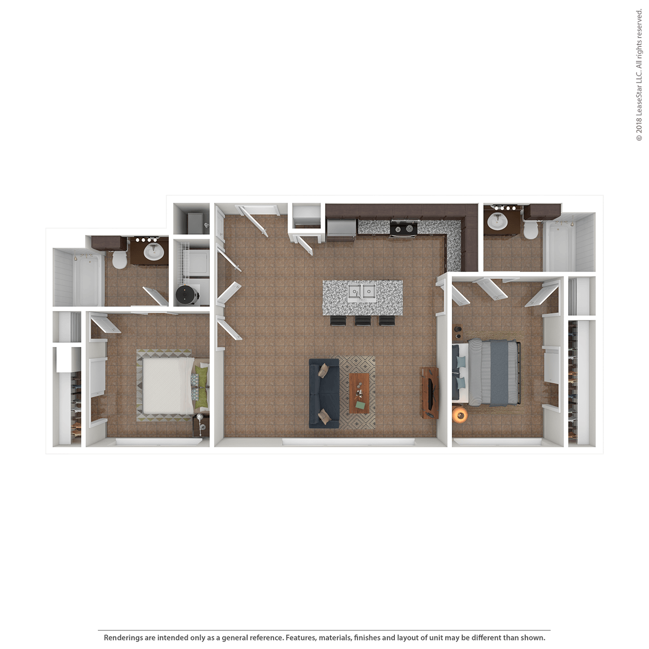 Floor plan layout diagram for 2H