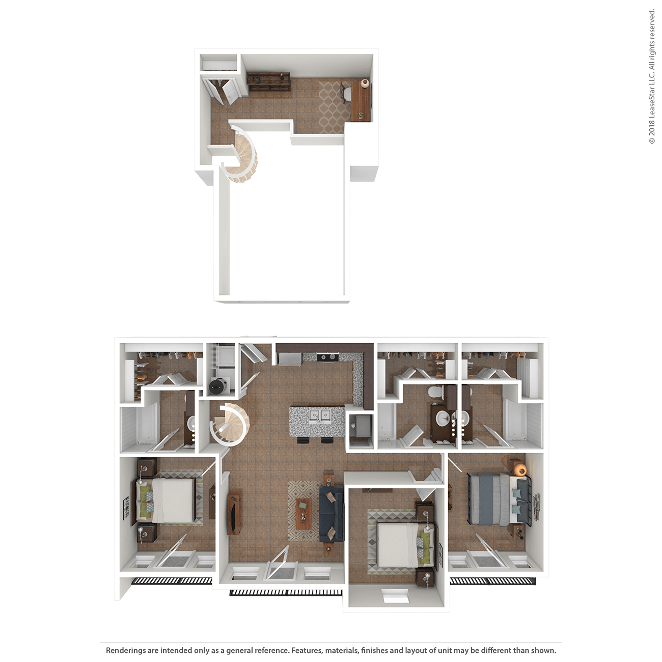 Floor plan layout diagram for 3B-Loft