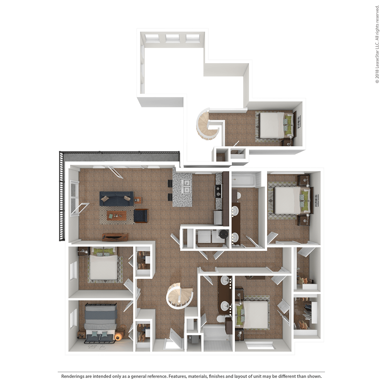 Floor plan layout diagram for 4A-Loft