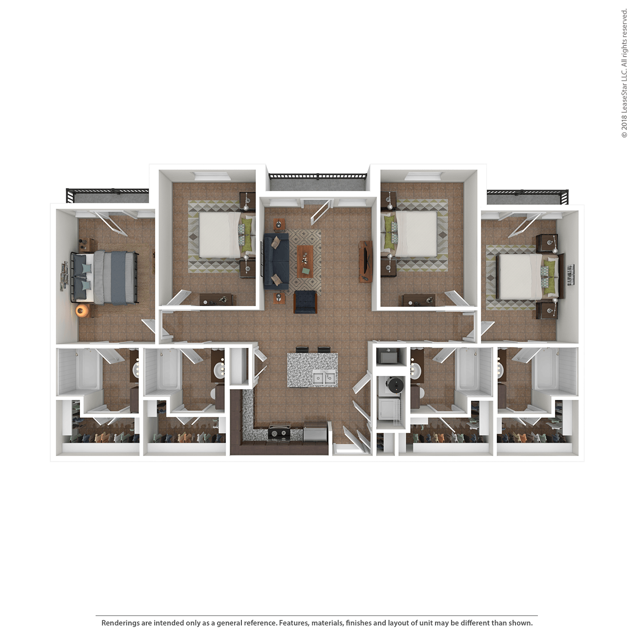 Floor plan layout diagram for 4C