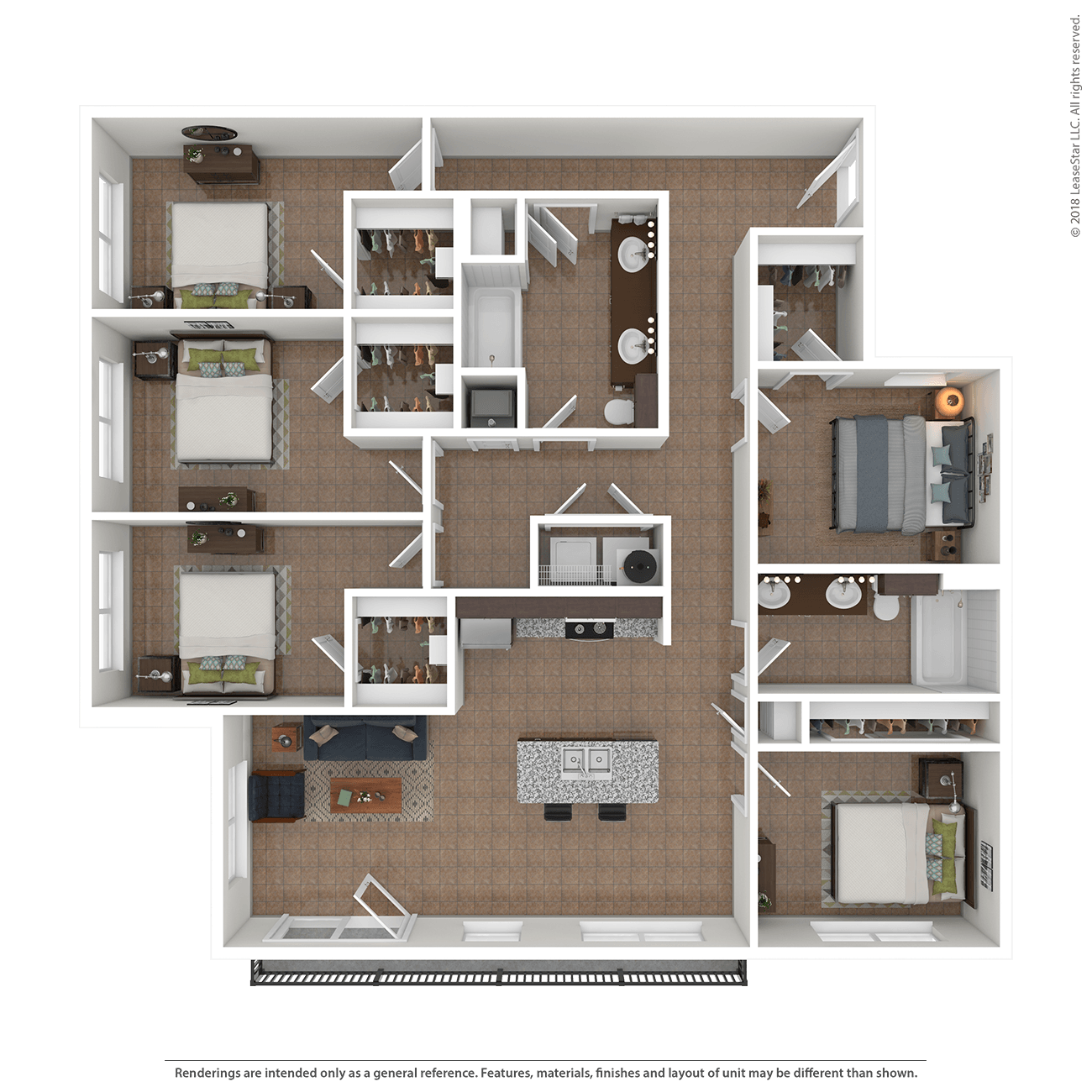 Floor plan layout diagram for 5A