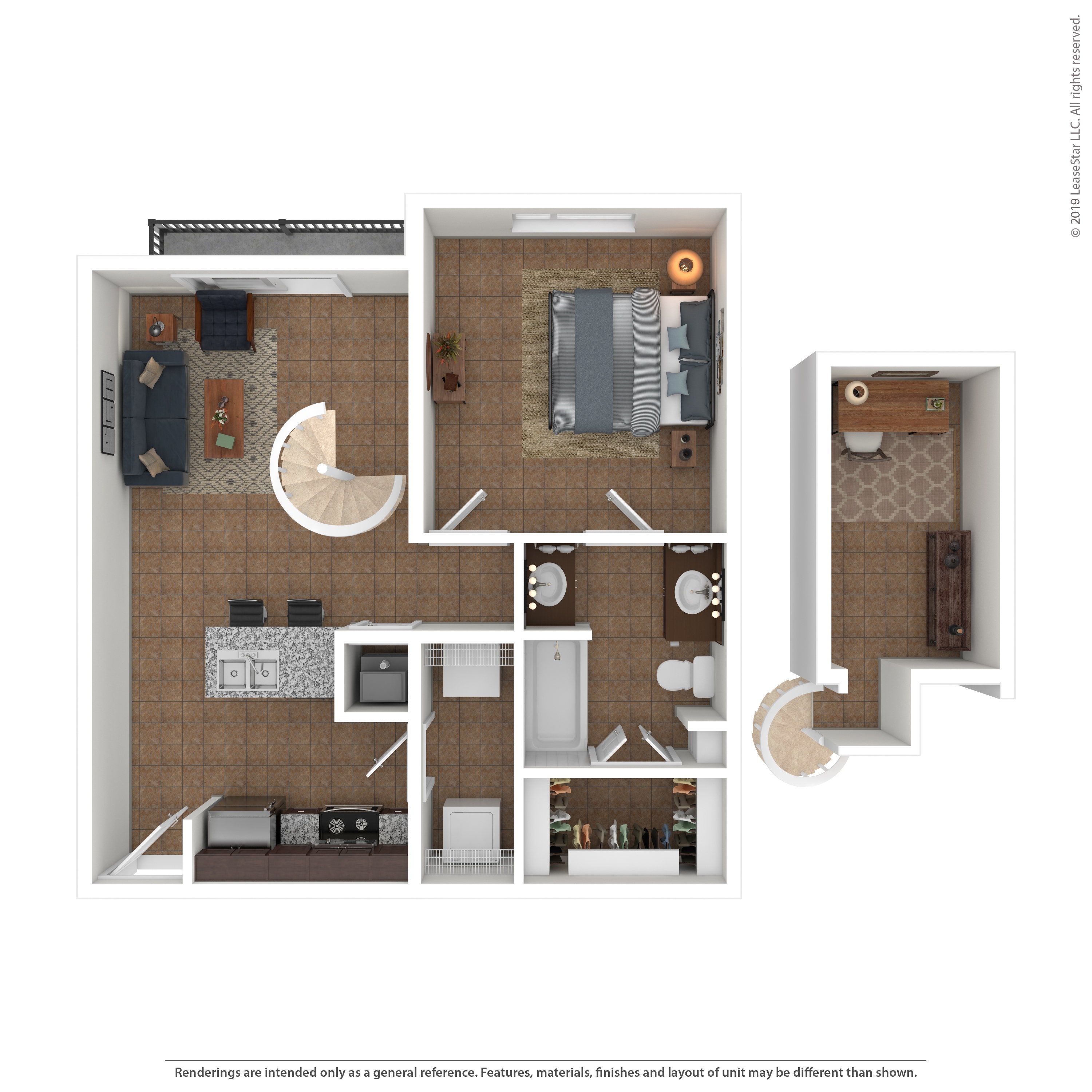 Floor plan layout diagram for 1H-Loft