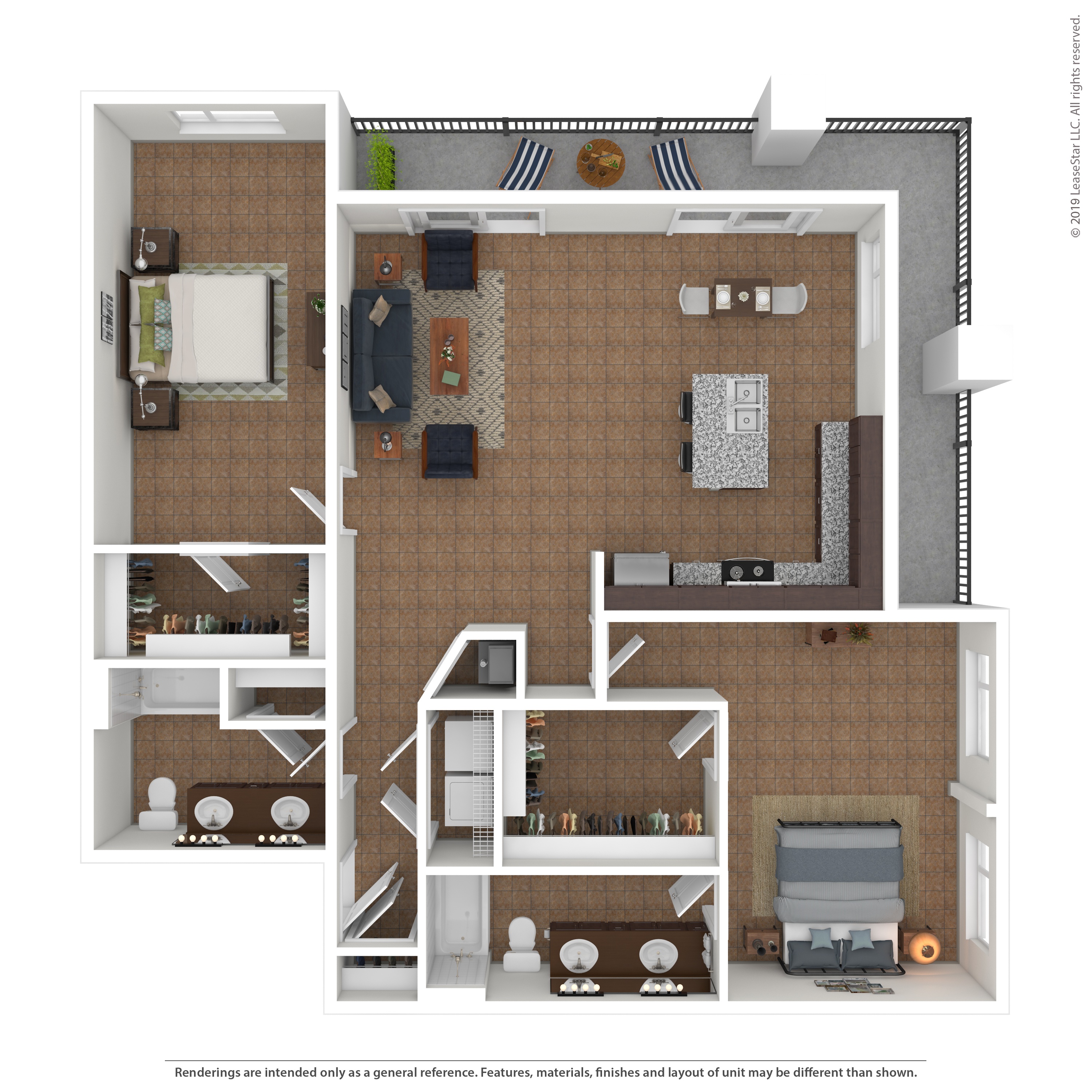Floor plan layout diagram for 2N