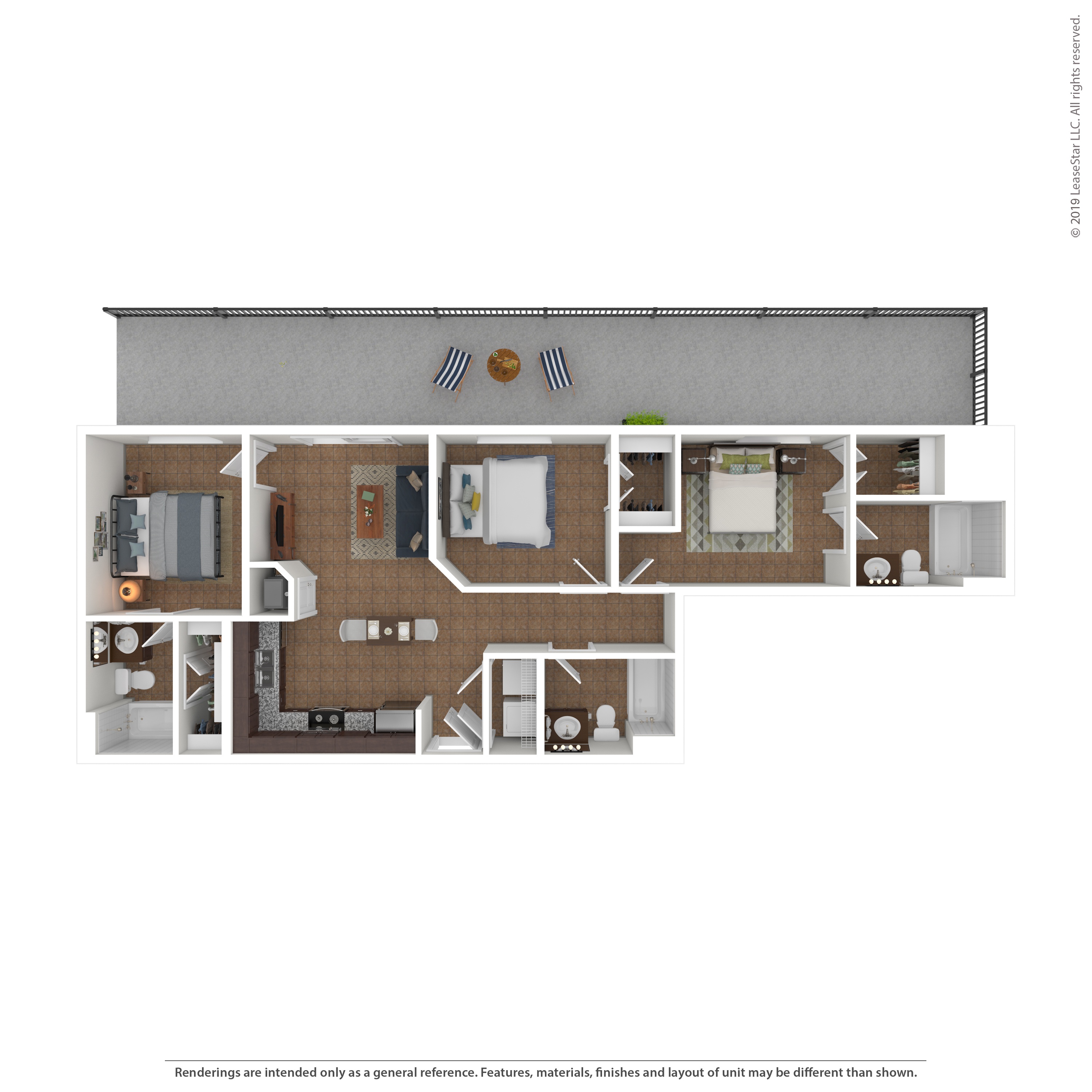 Floor plan layout diagram for 3A