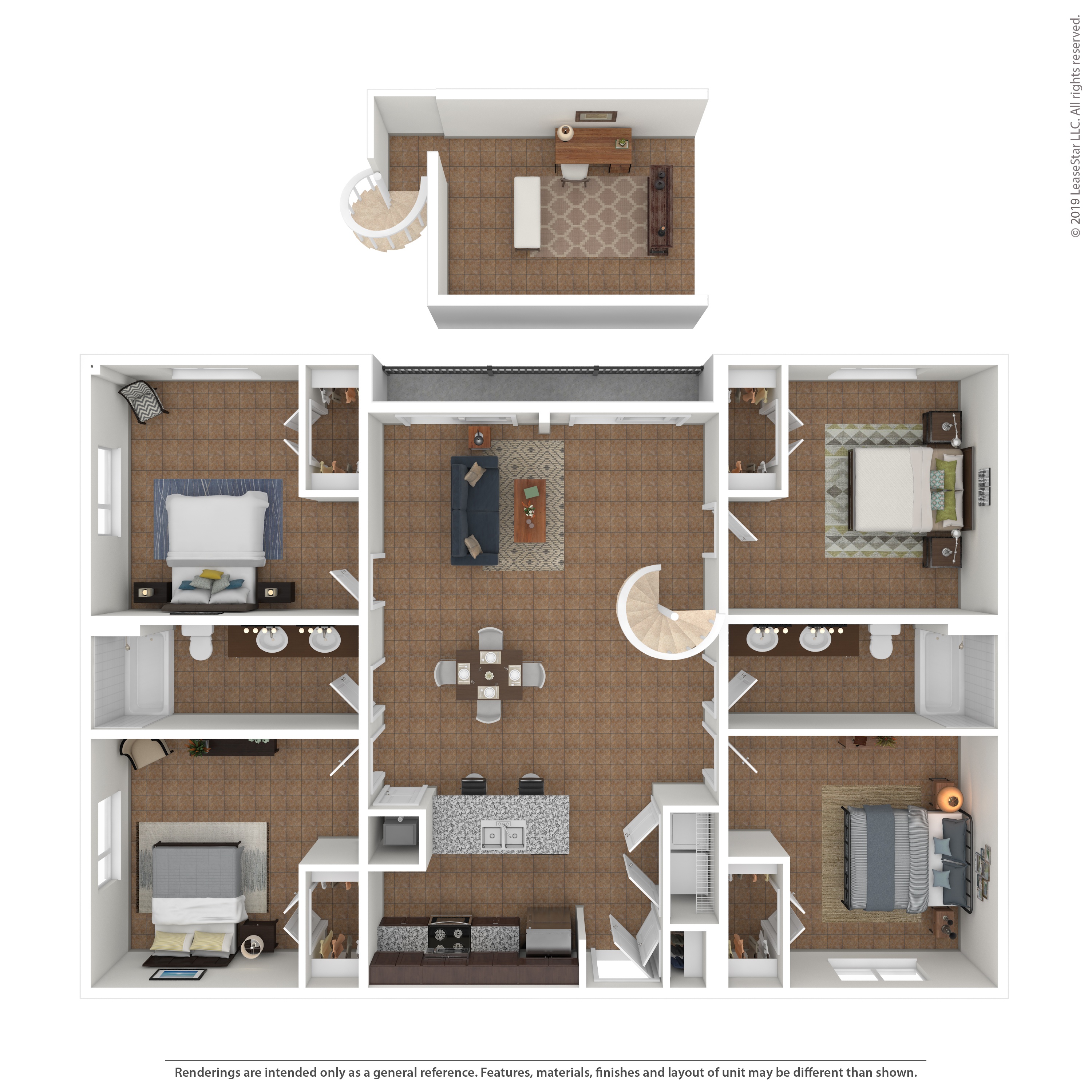 Floor plan layout diagram for 4E-Loft