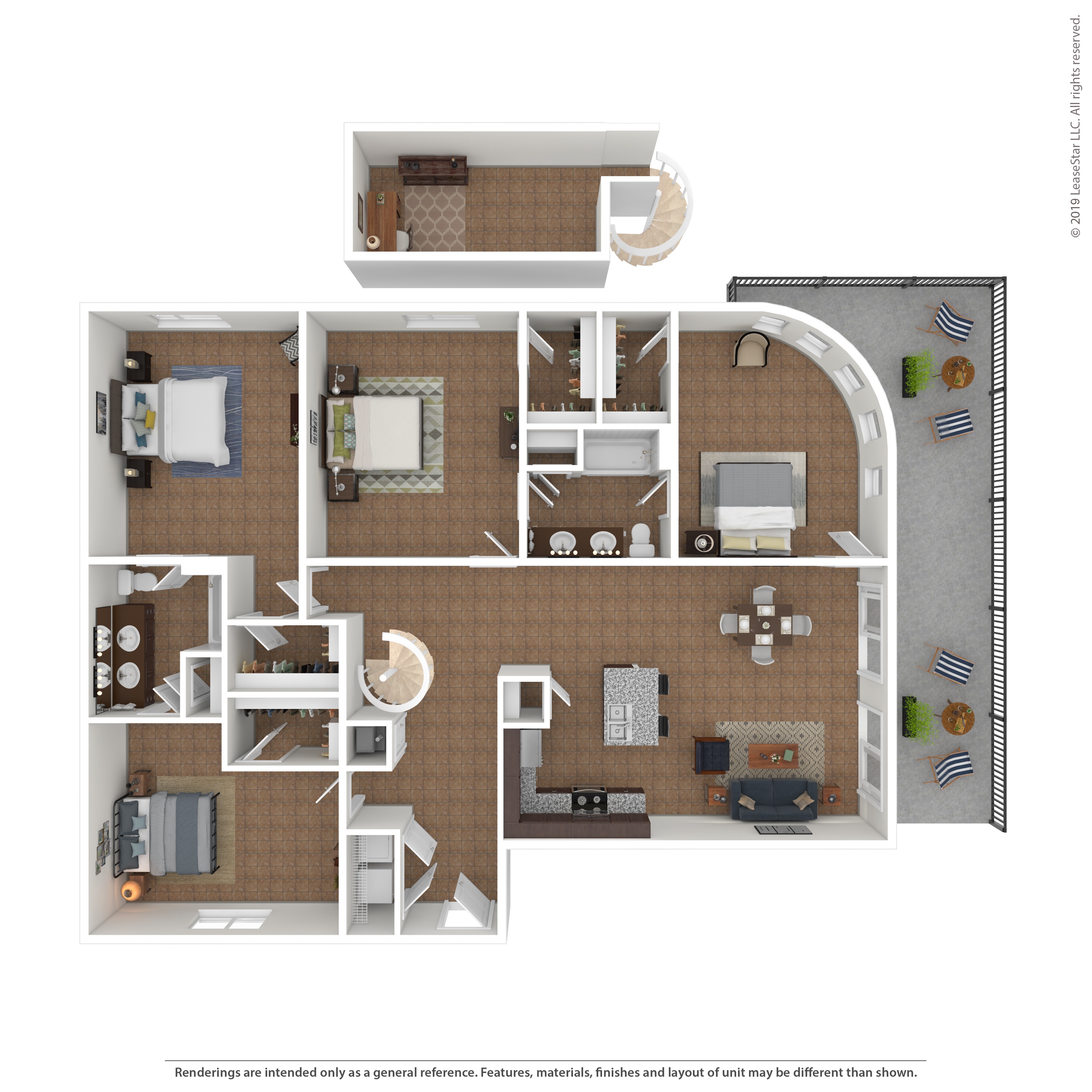 Floor plan layout diagram for 4G