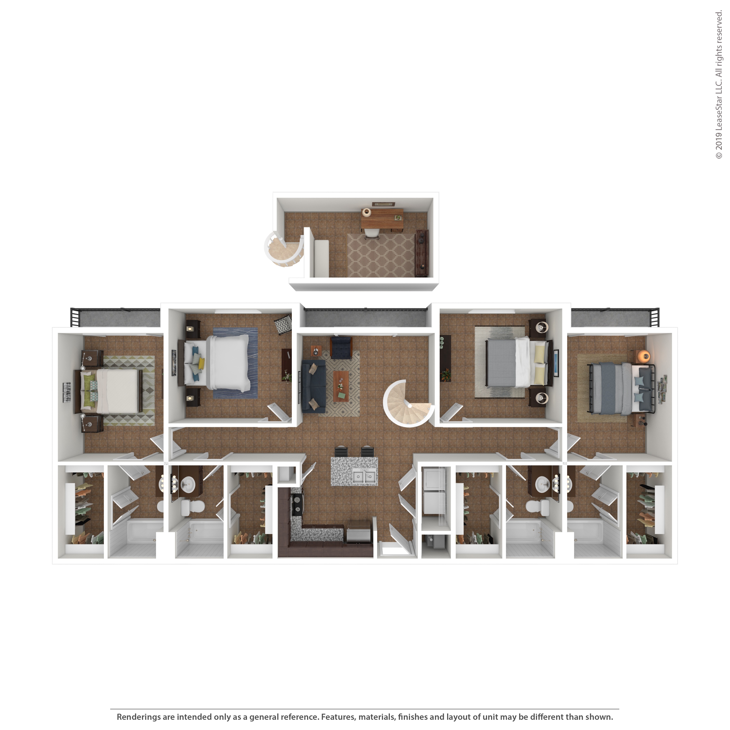 Floor plan layout diagram for 4B-Loft