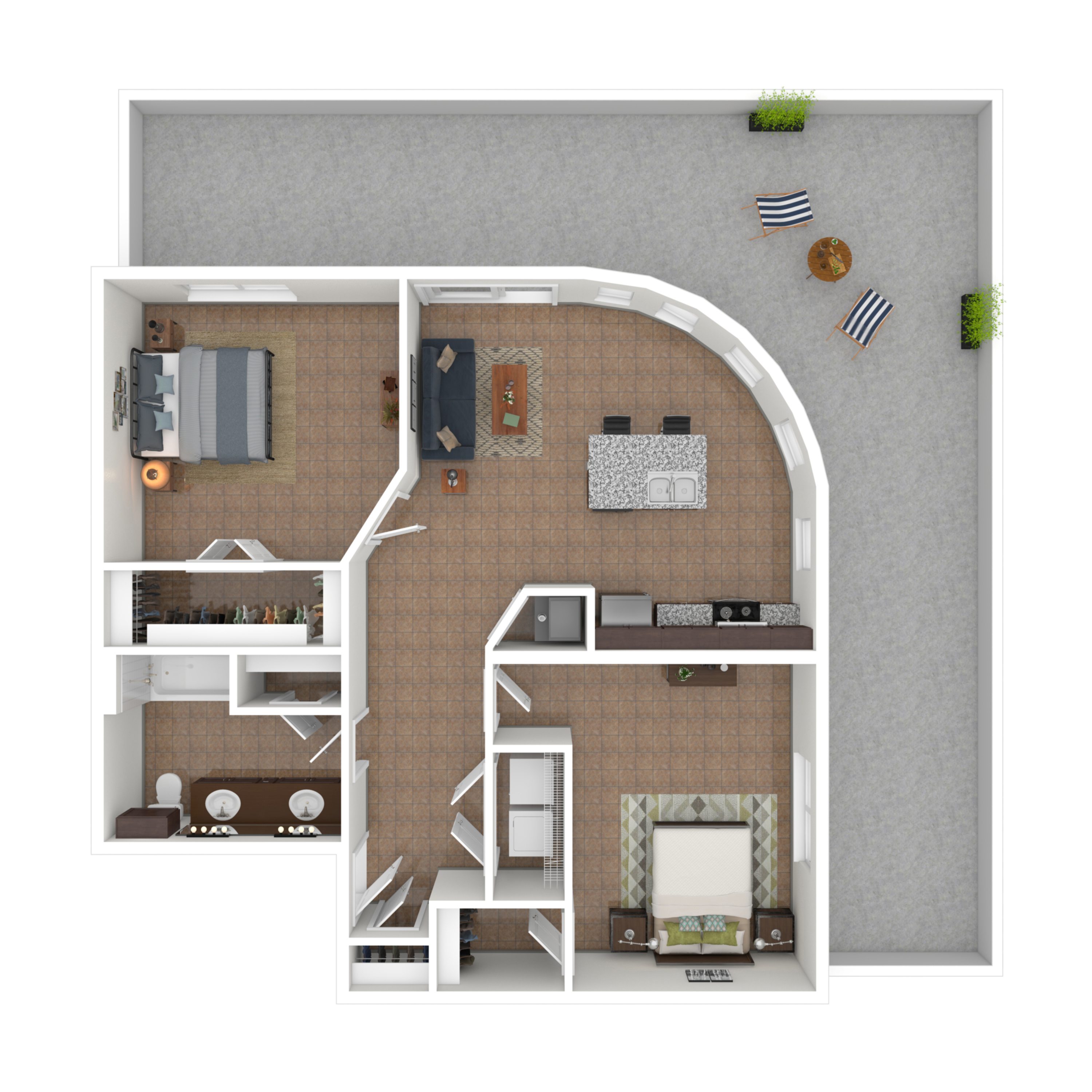 Floor plan layout diagram for 2F