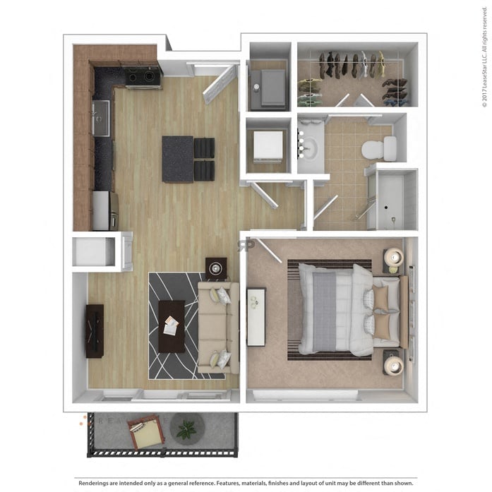 Floor plan layout diagram for 1A