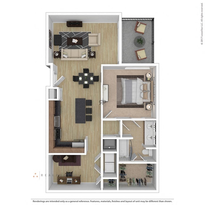 Floor plan layout diagram for 1H