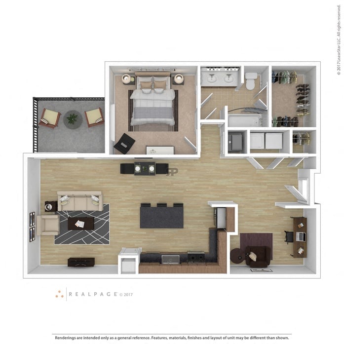 Floor plan layout diagram for 1J