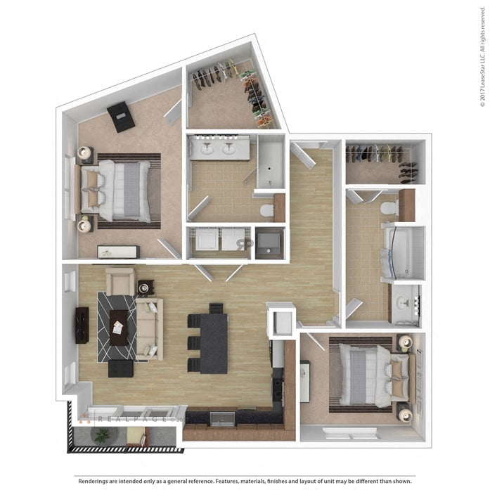 Floor plan layout diagram for 2C -AMFI 135% -  INCOME RESTRICTIONS APPLY