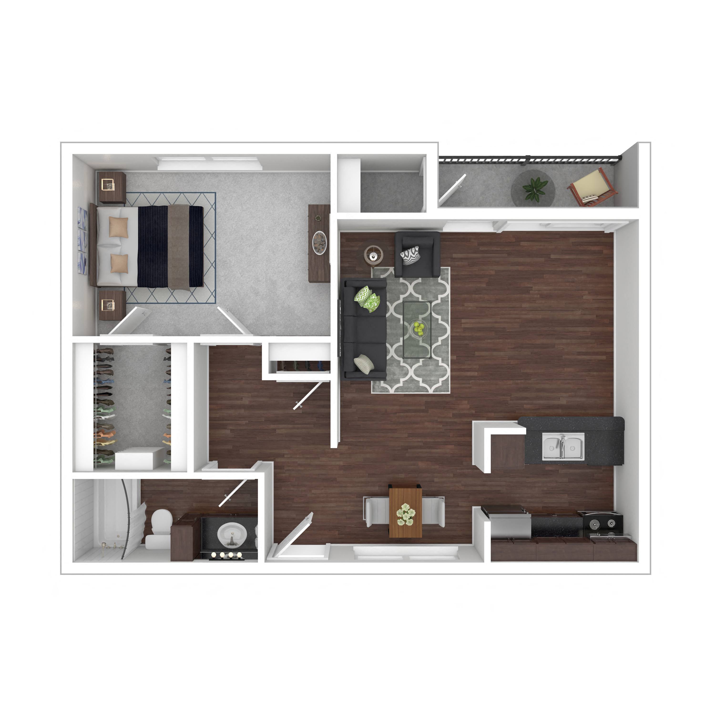 1D floor plan