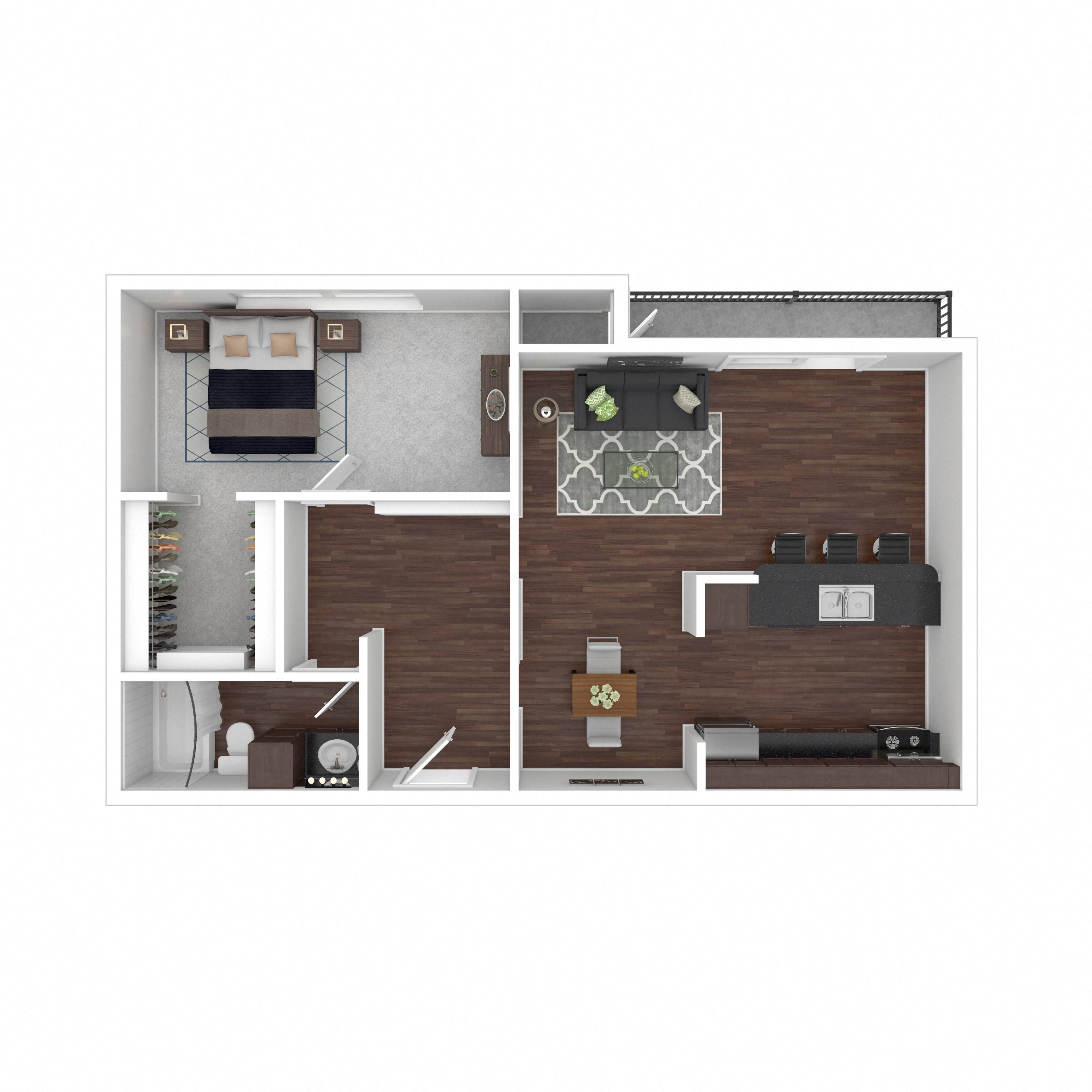 1E floor plan