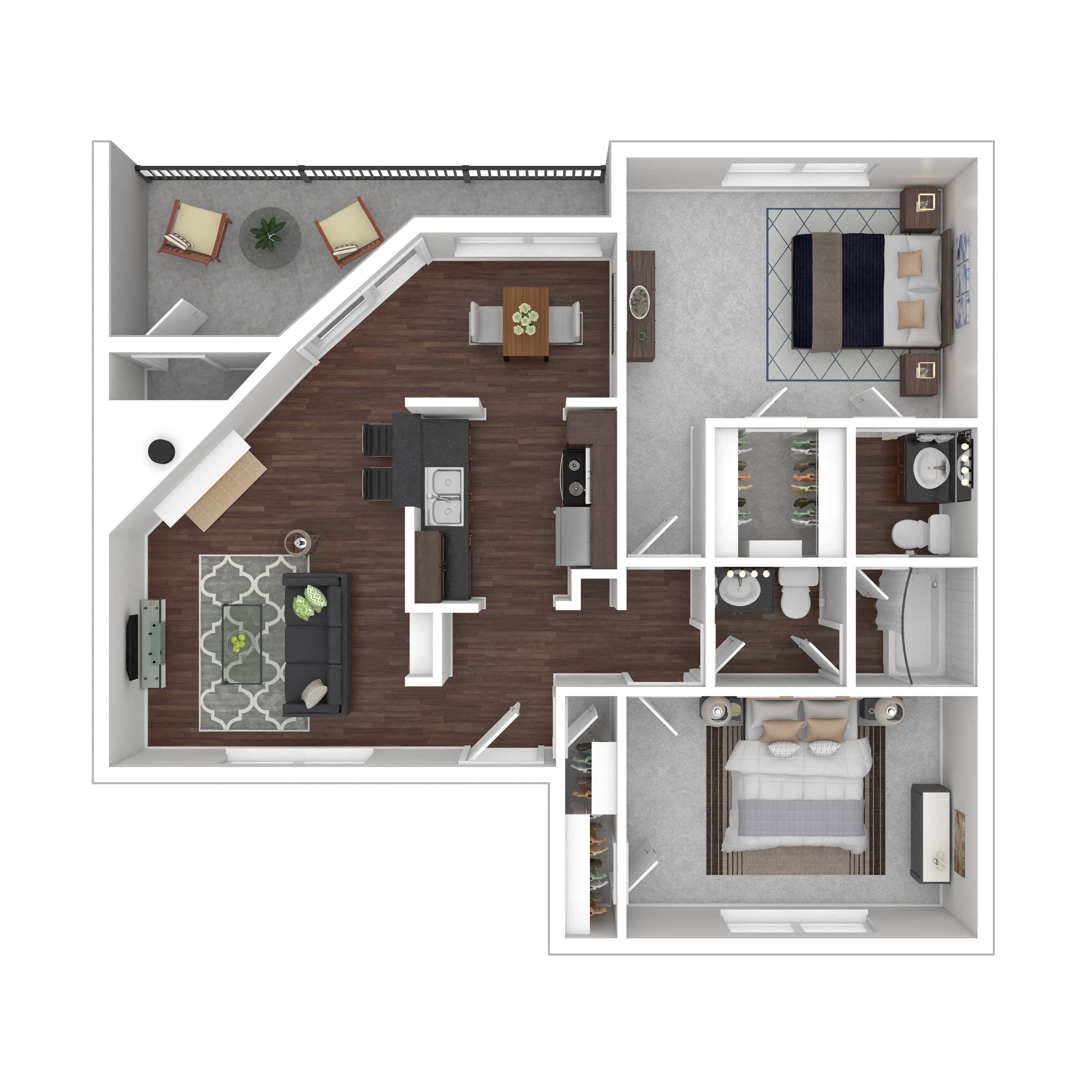 2B floor plan