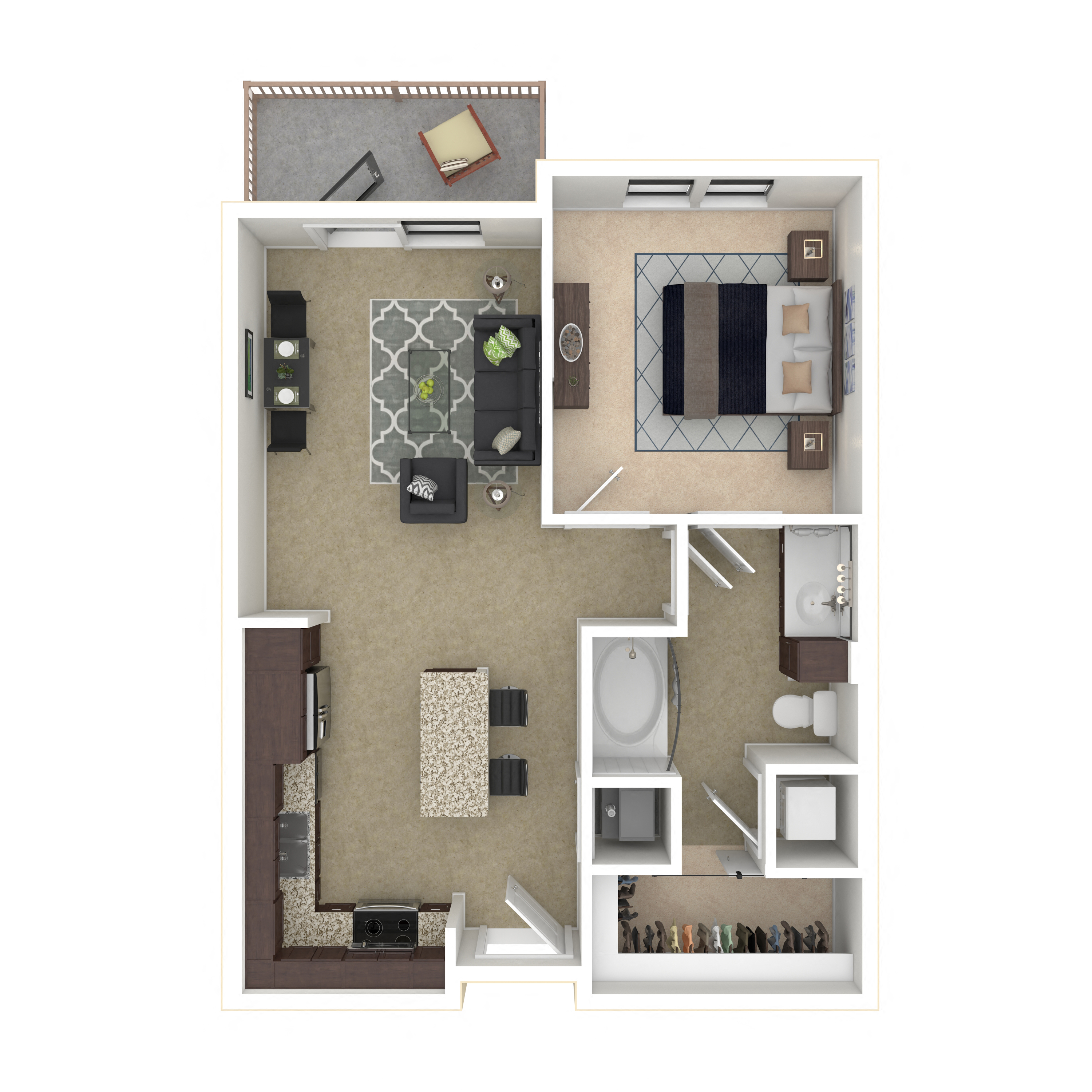 Floor plan layout diagram for 1A