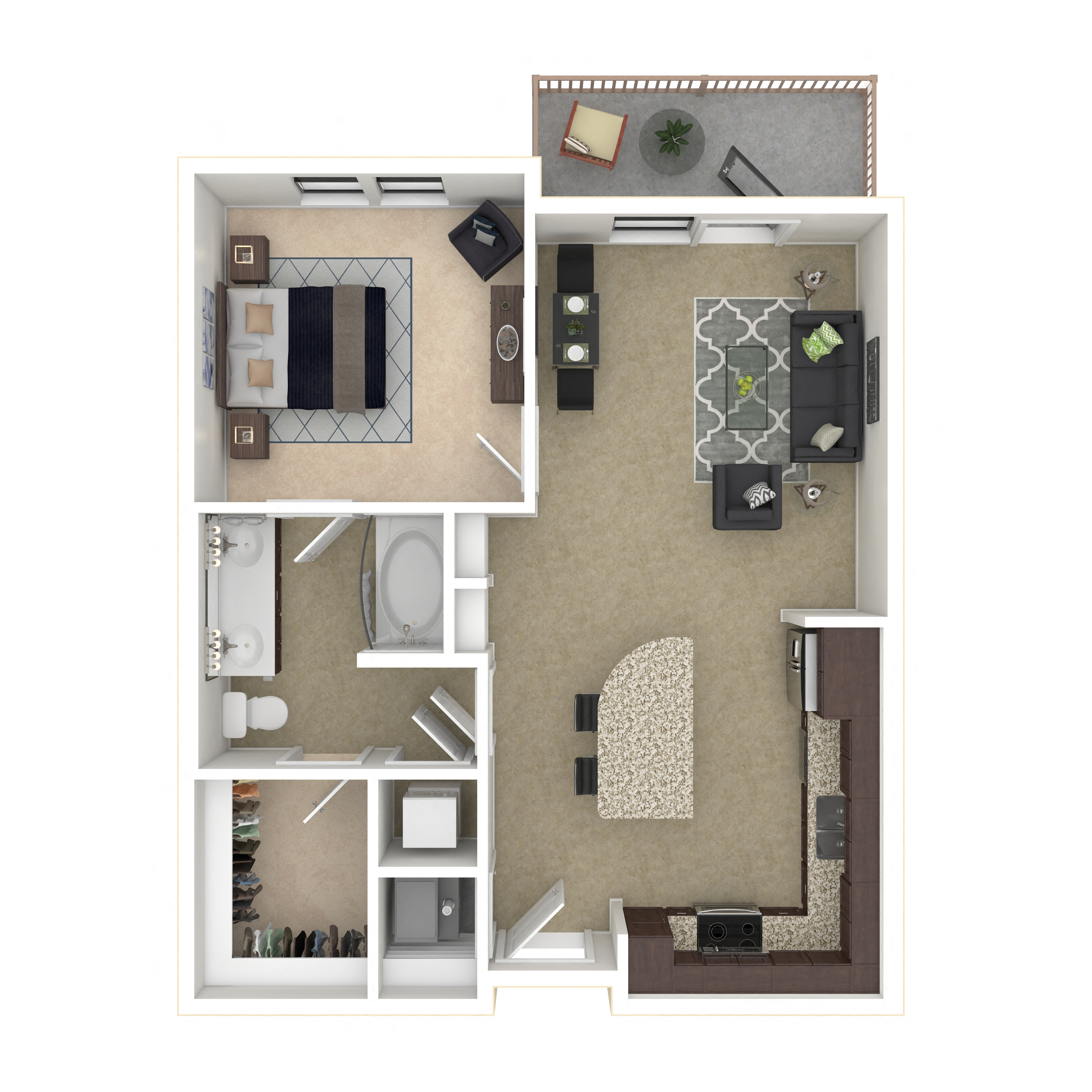 Floor plan layout diagram for 1C