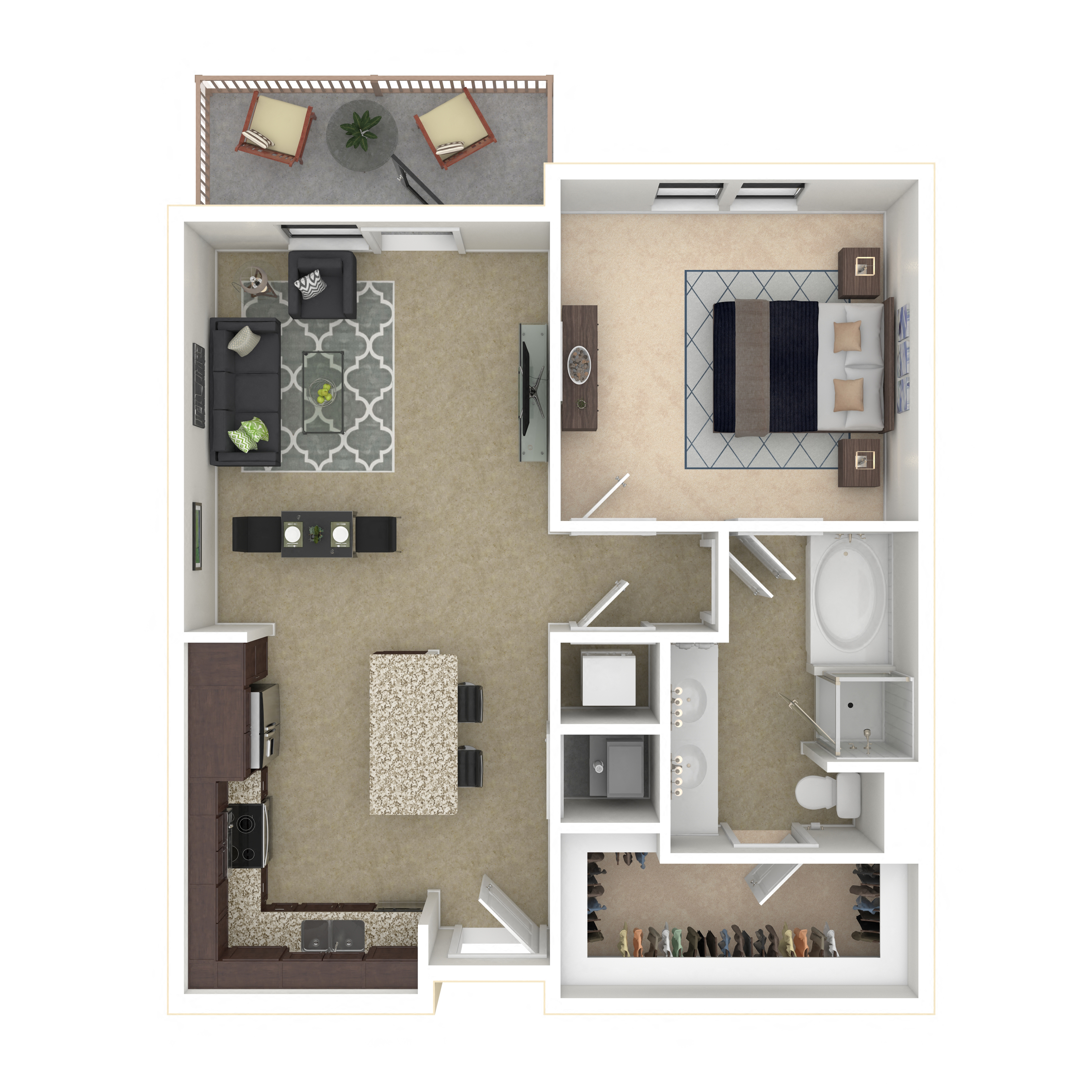 Floor plan layout diagram for 1D