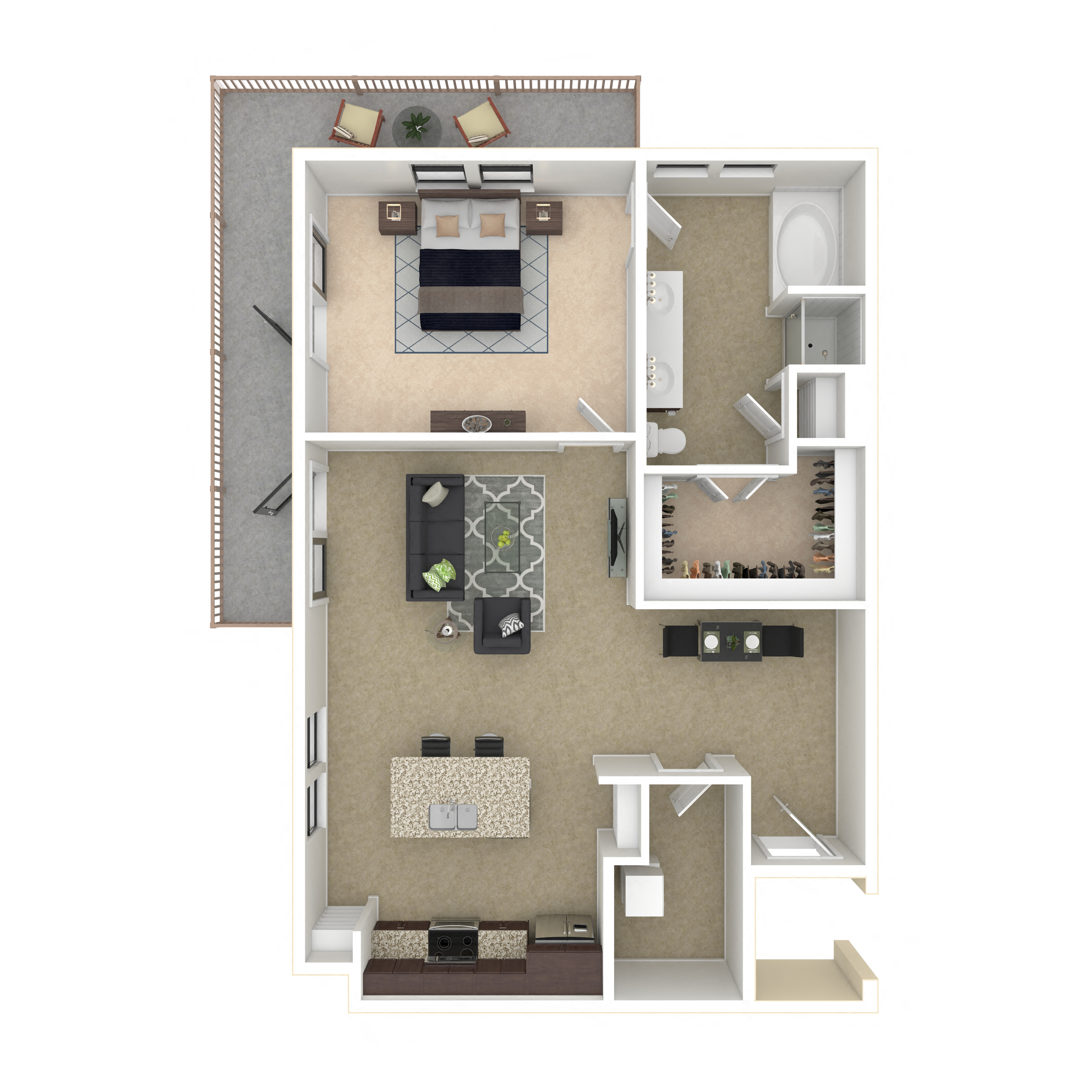 Floor plan layout diagram for 1E