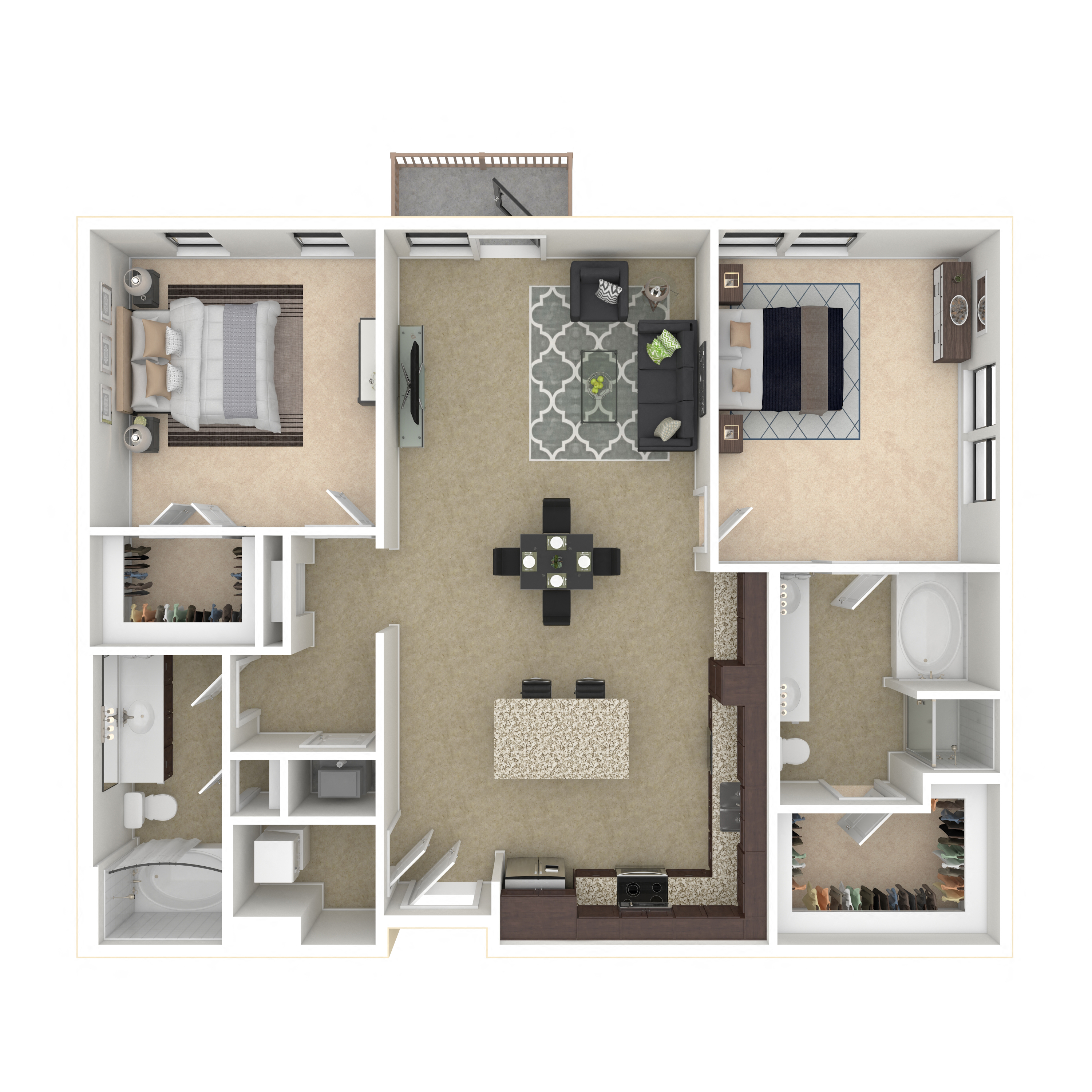 Floor plan layout diagram for 2A