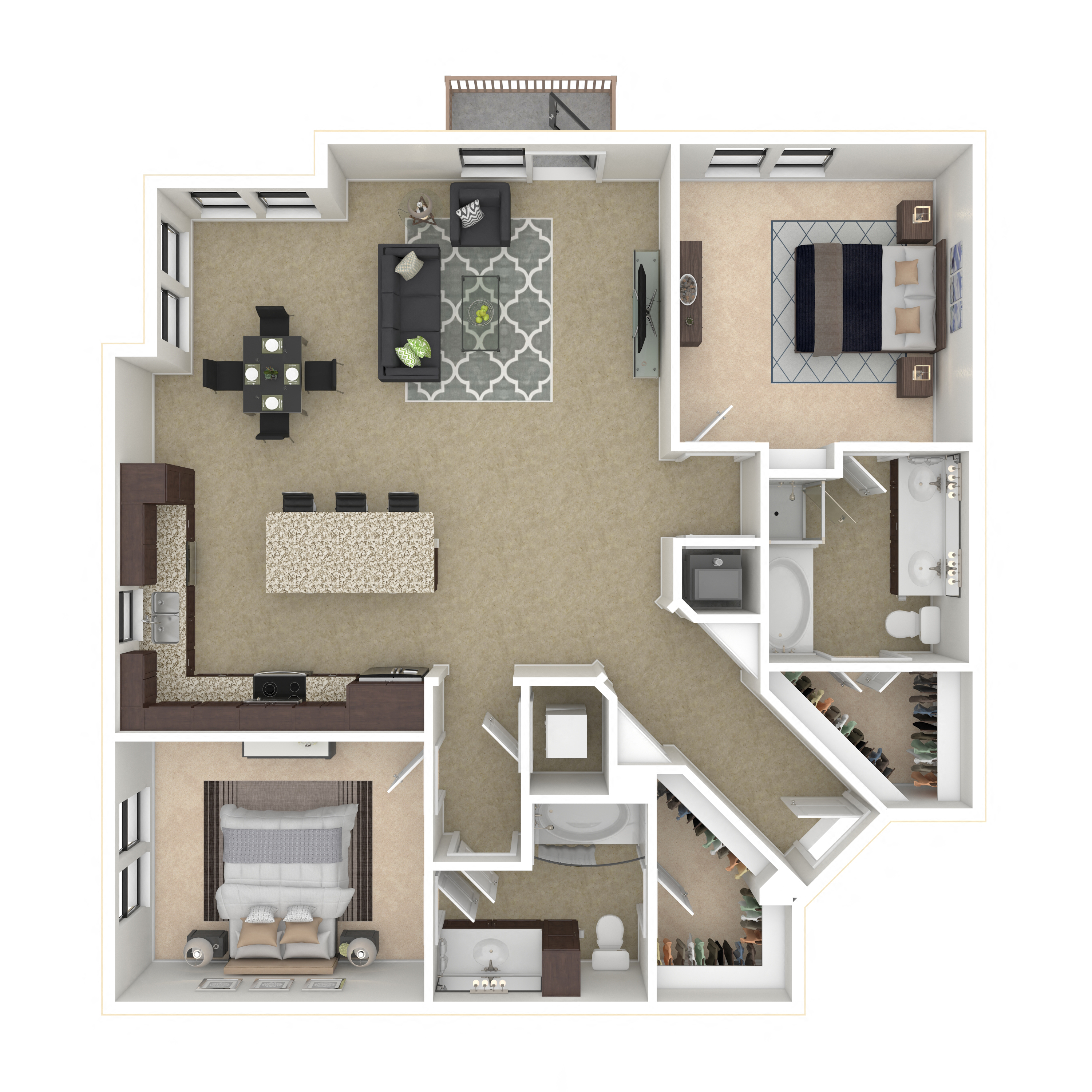 Floor plan layout diagram for 2D