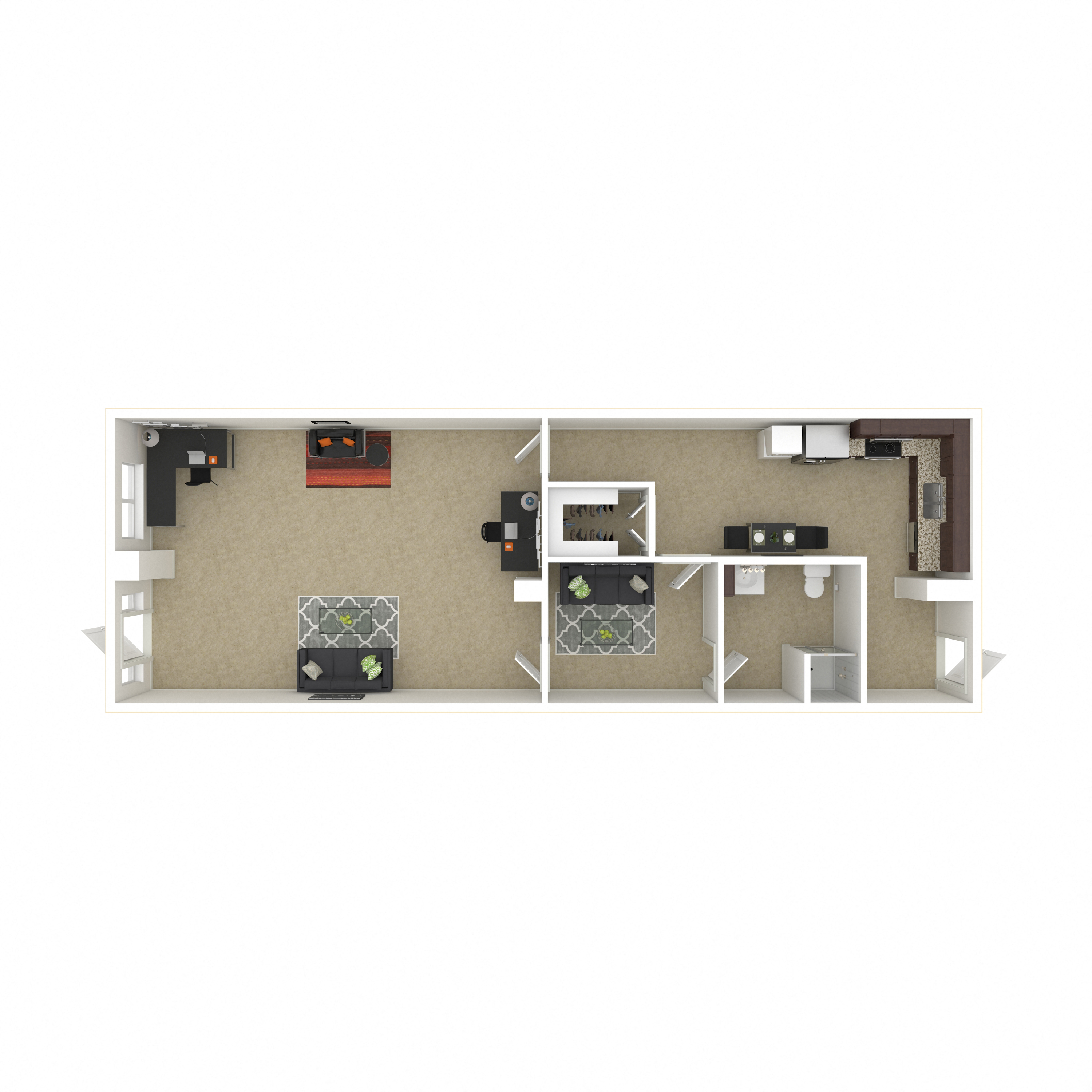 Floor plan layout diagram for Live-Work 3