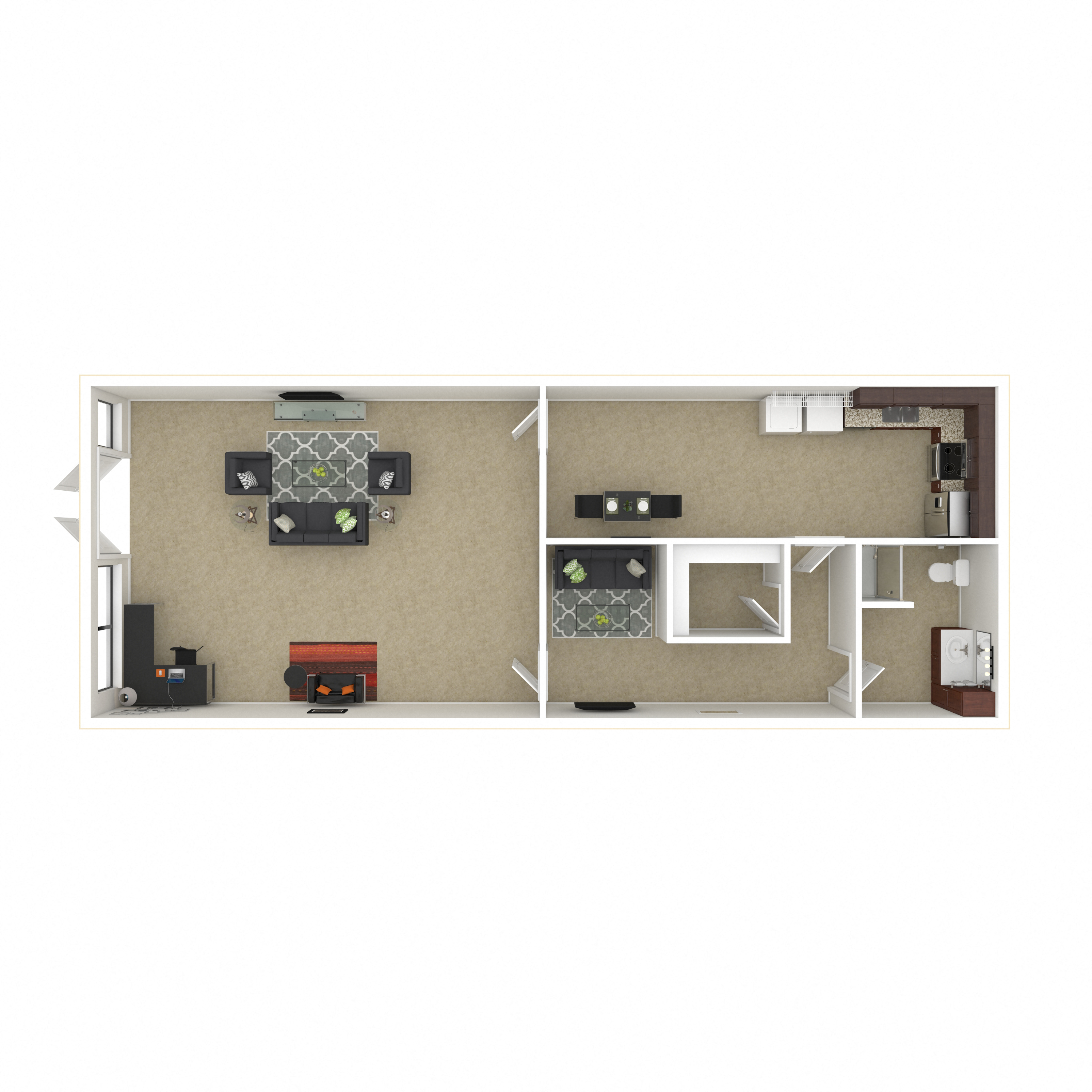 Floor plan layout diagram for Live-Work 4