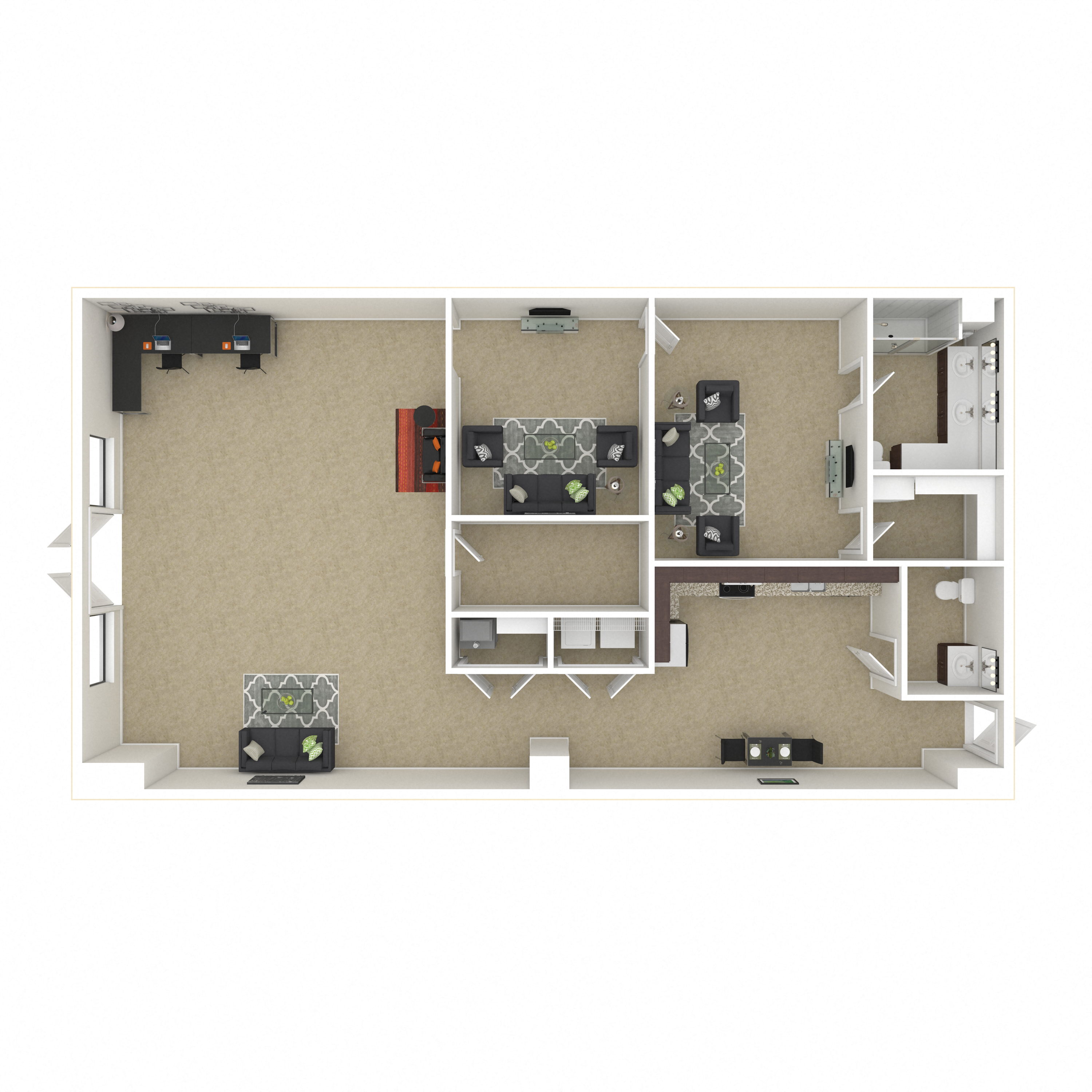 Floor plan layout diagram for Live-Work 7