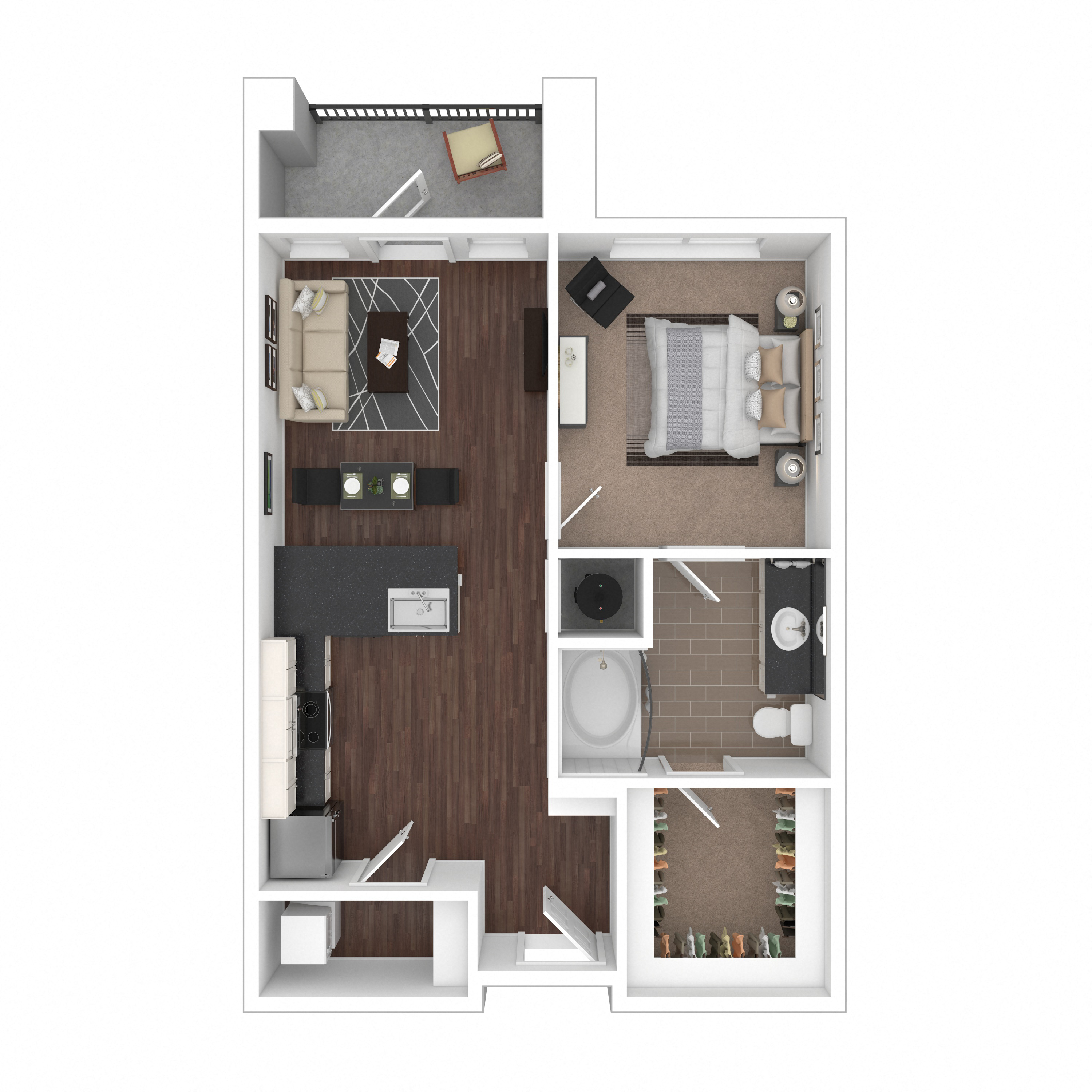 Floor plan layout diagram for 1A