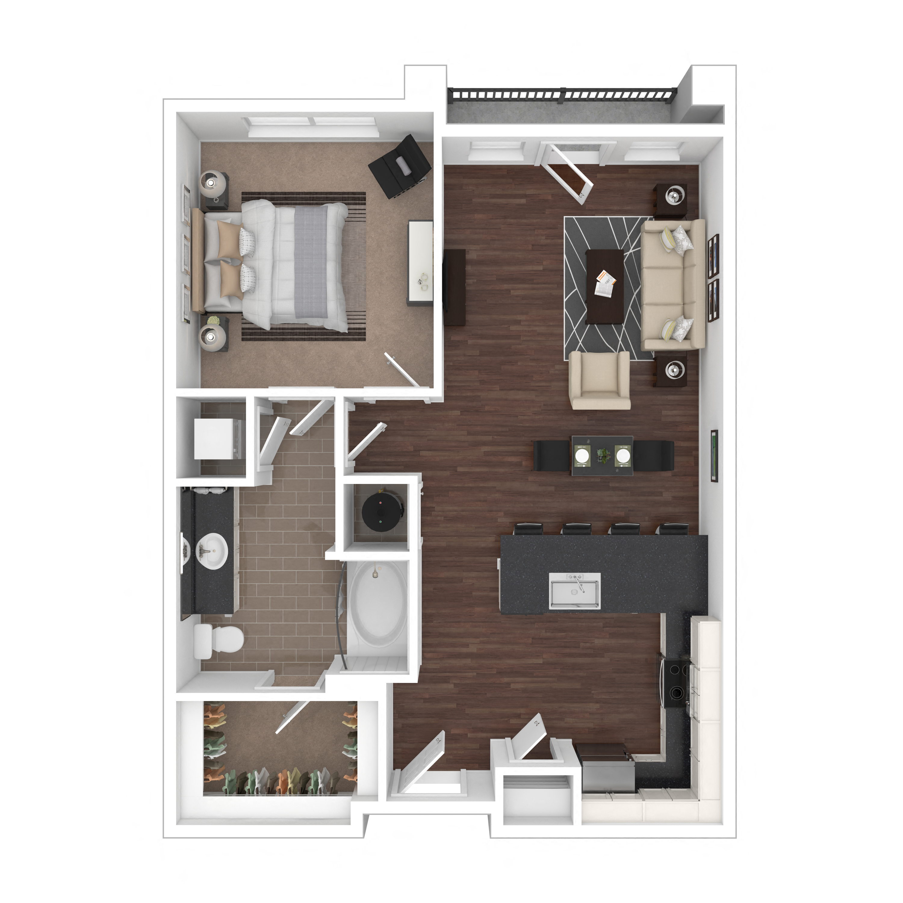 Floor plan layout diagram for 1D