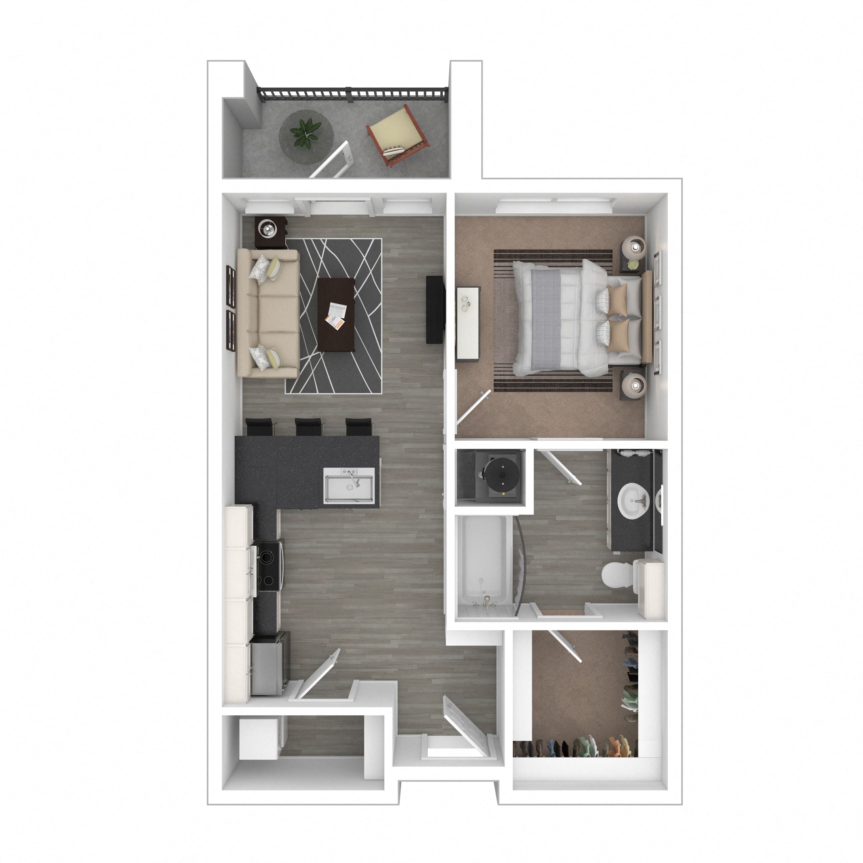 Floor plan layout diagram for 1A