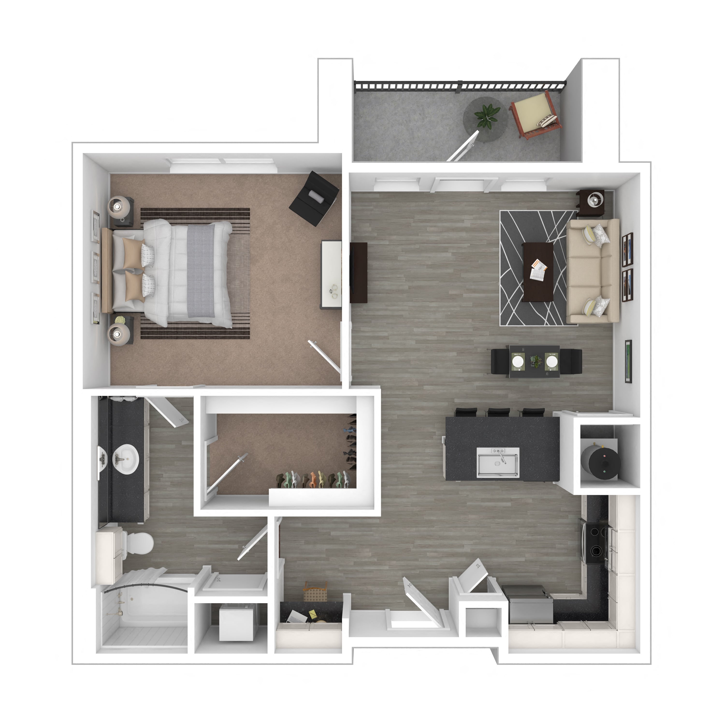 Floor plan layout diagram for 1C