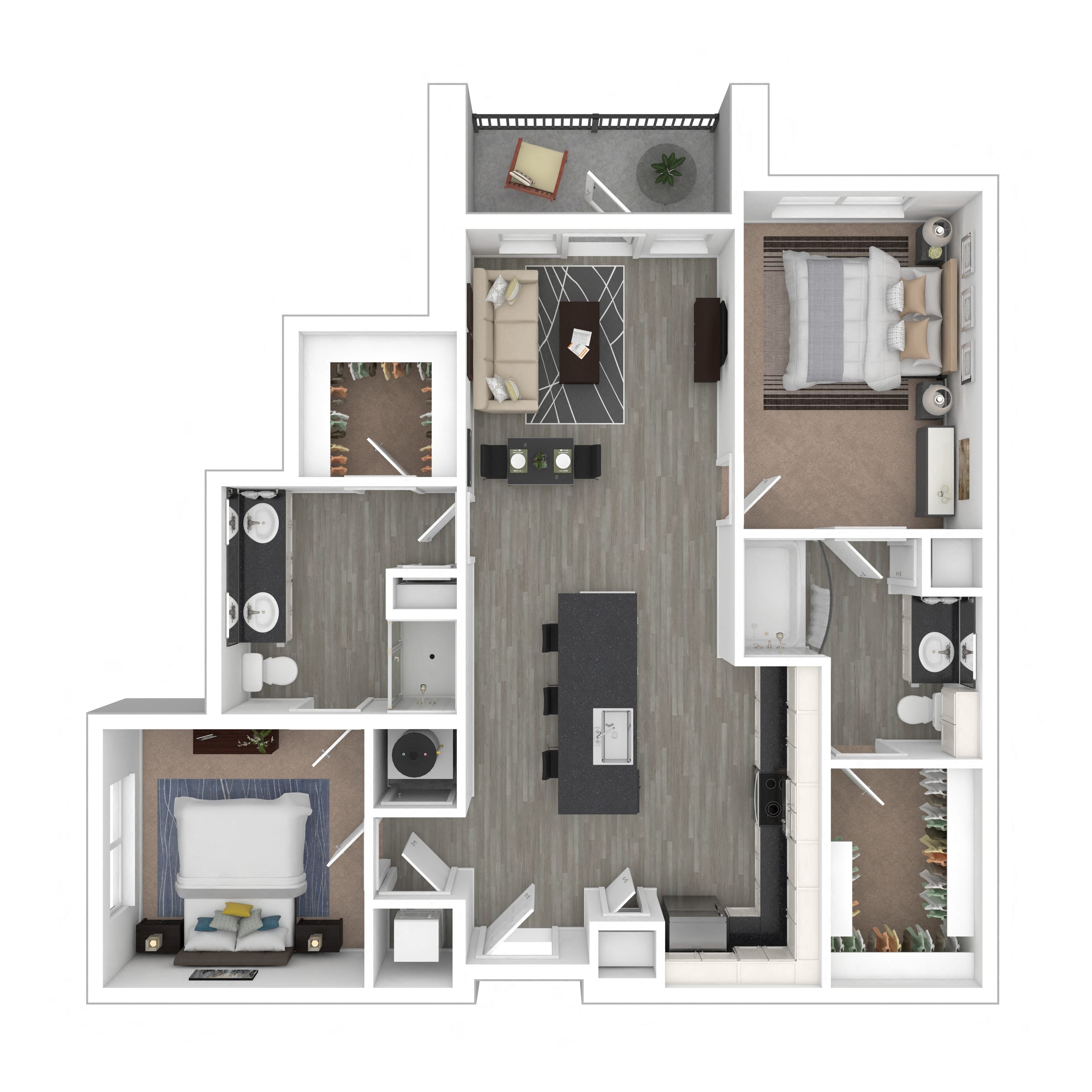 Floor plan layout diagram for 2A