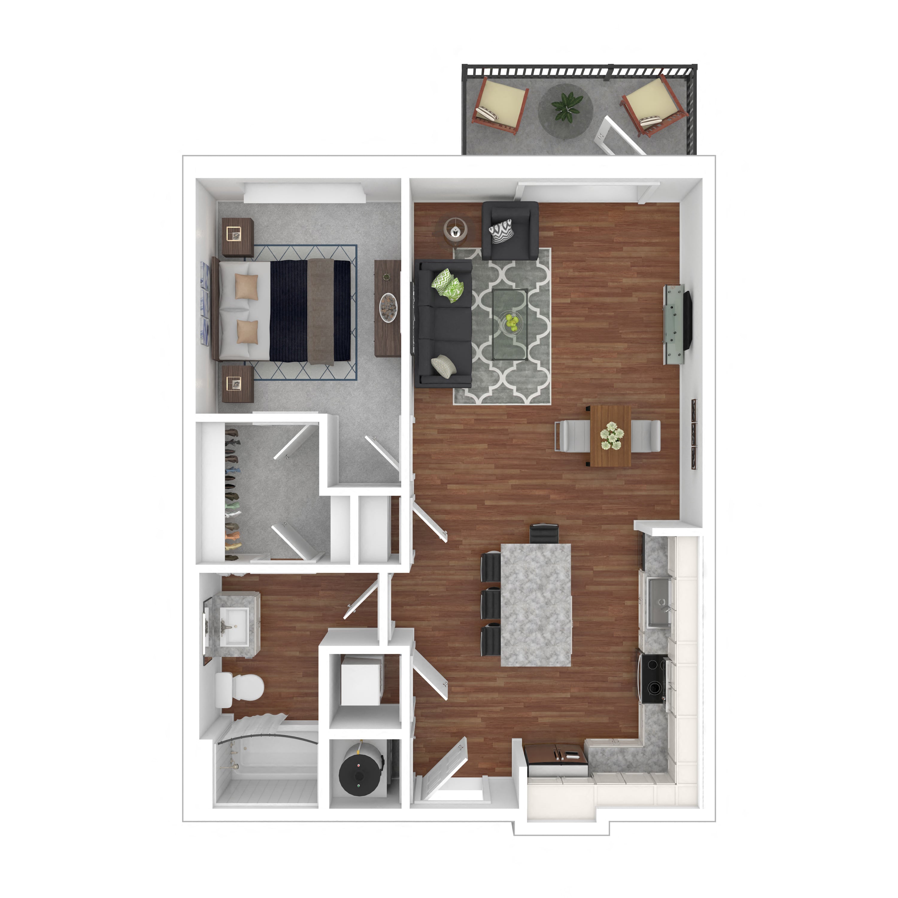 Floor plan layout diagram for 1C