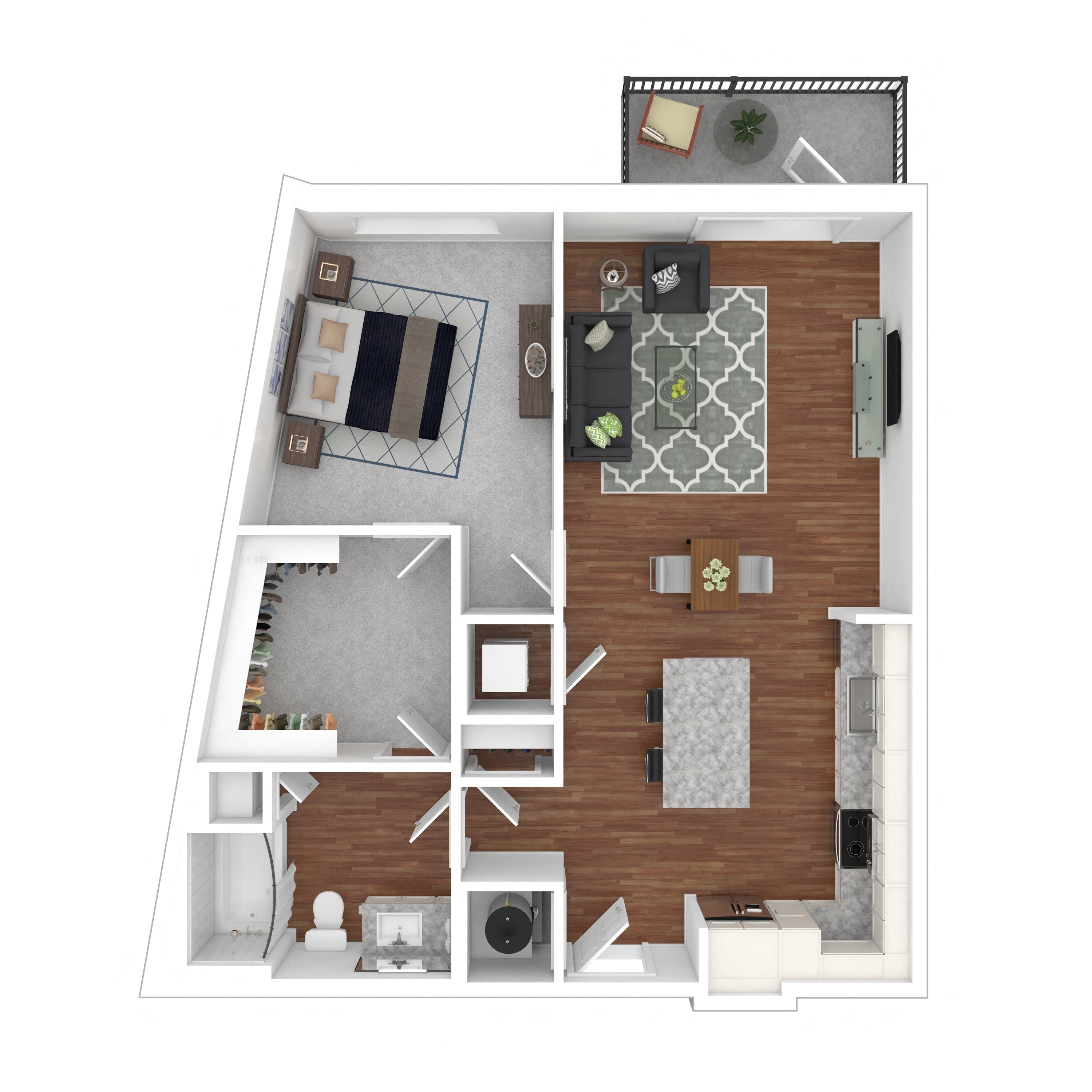 Floor plan layout diagram for 1D