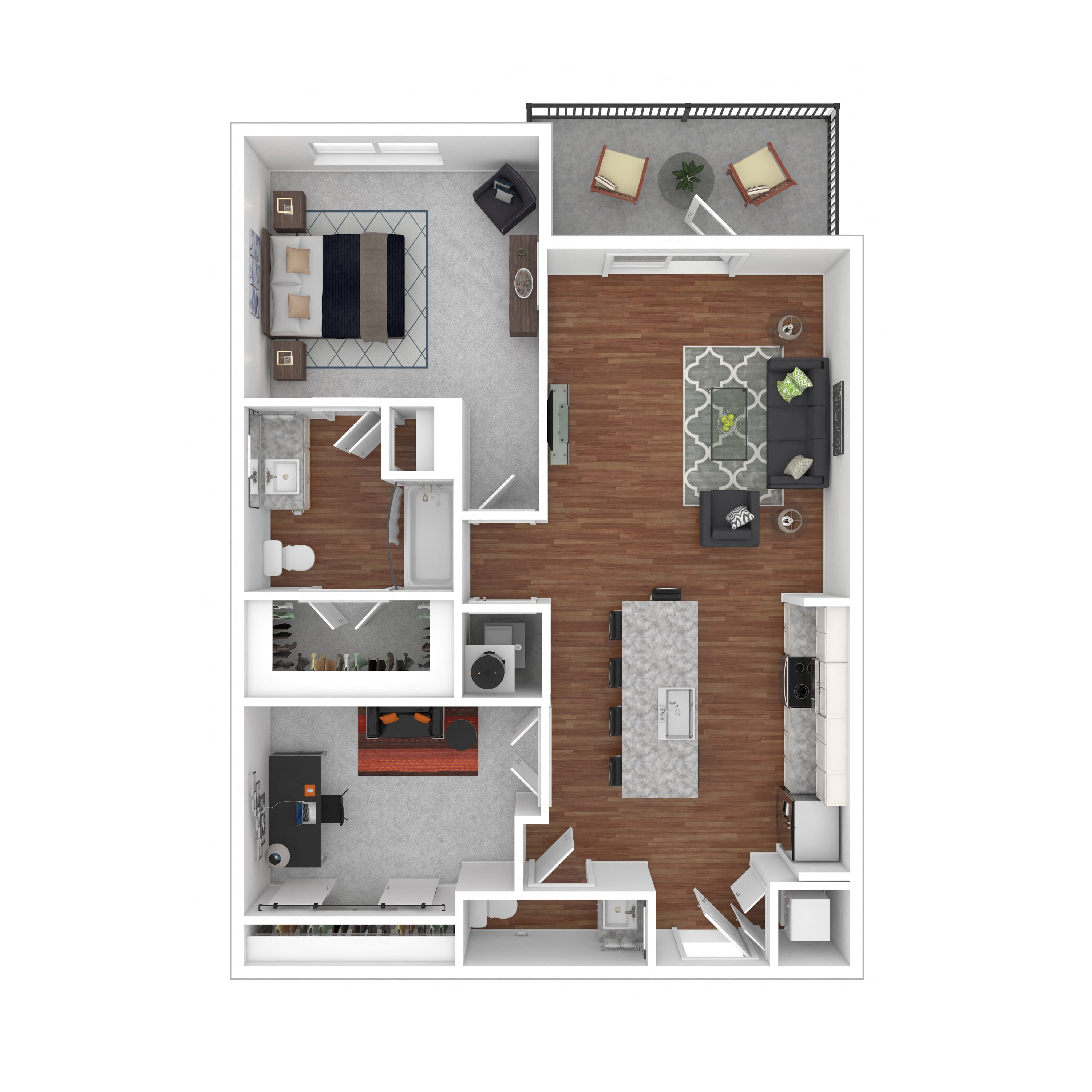 Floor plan layout diagram for 1E