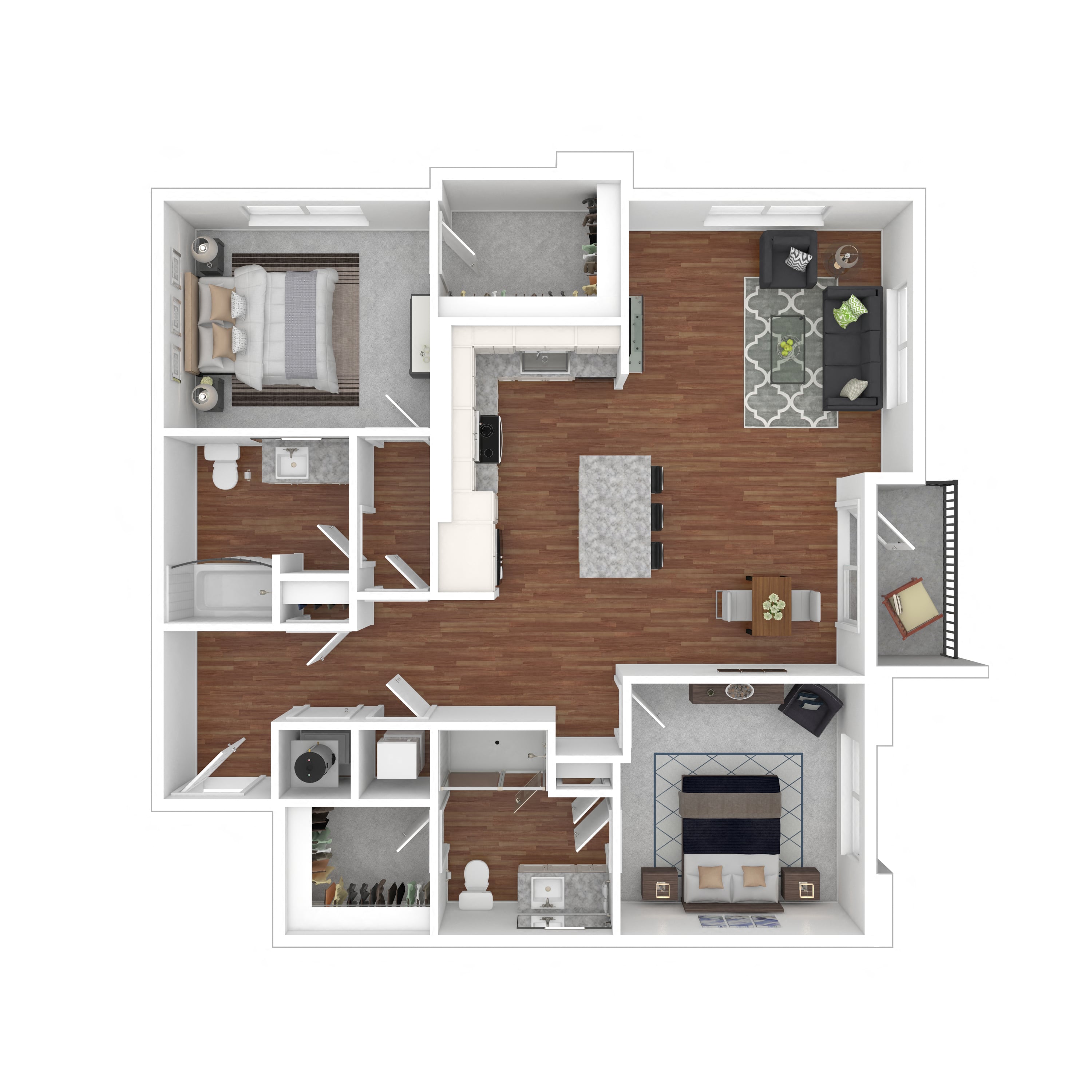 Floor plan layout diagram for 2C