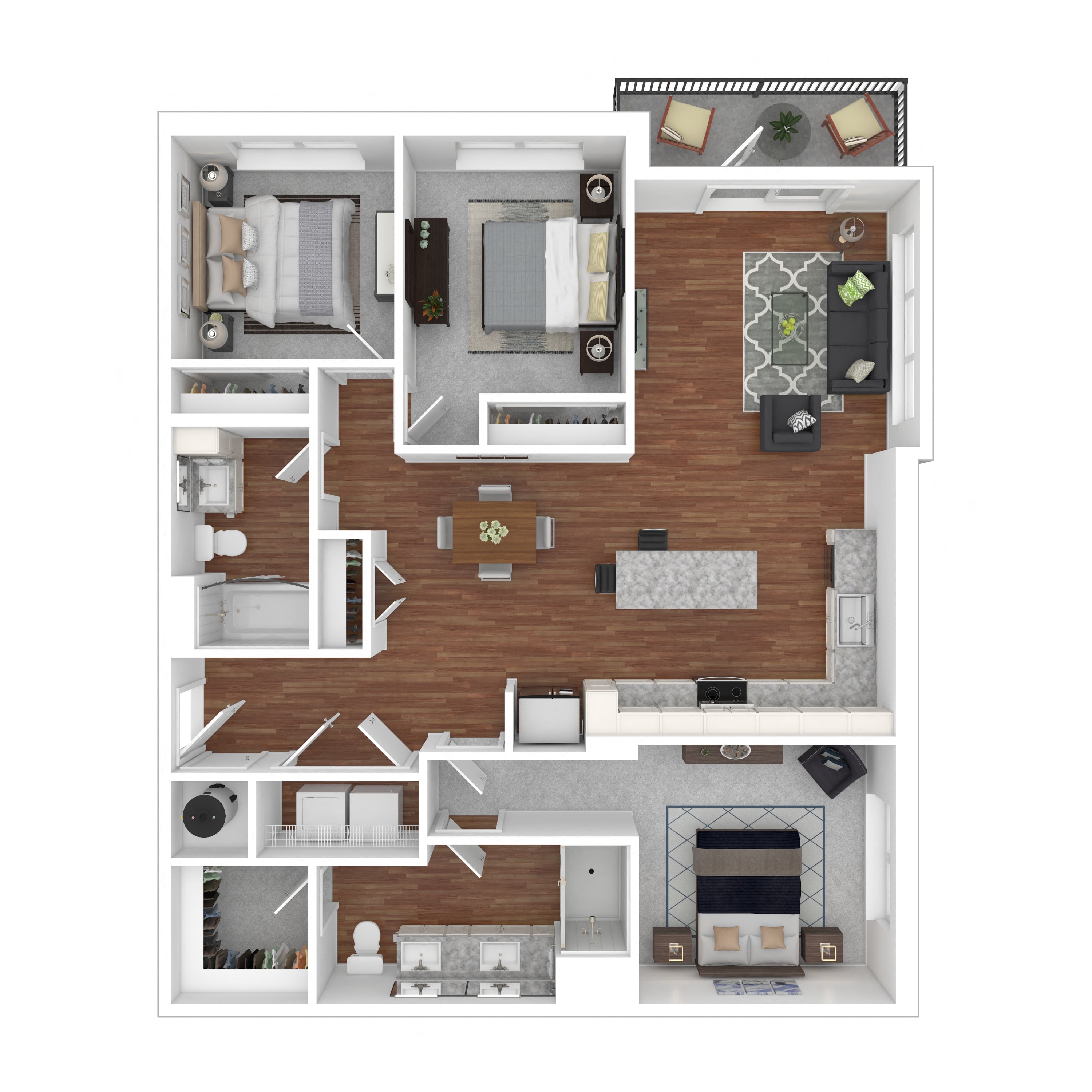 Floor plan layout diagram for 3A