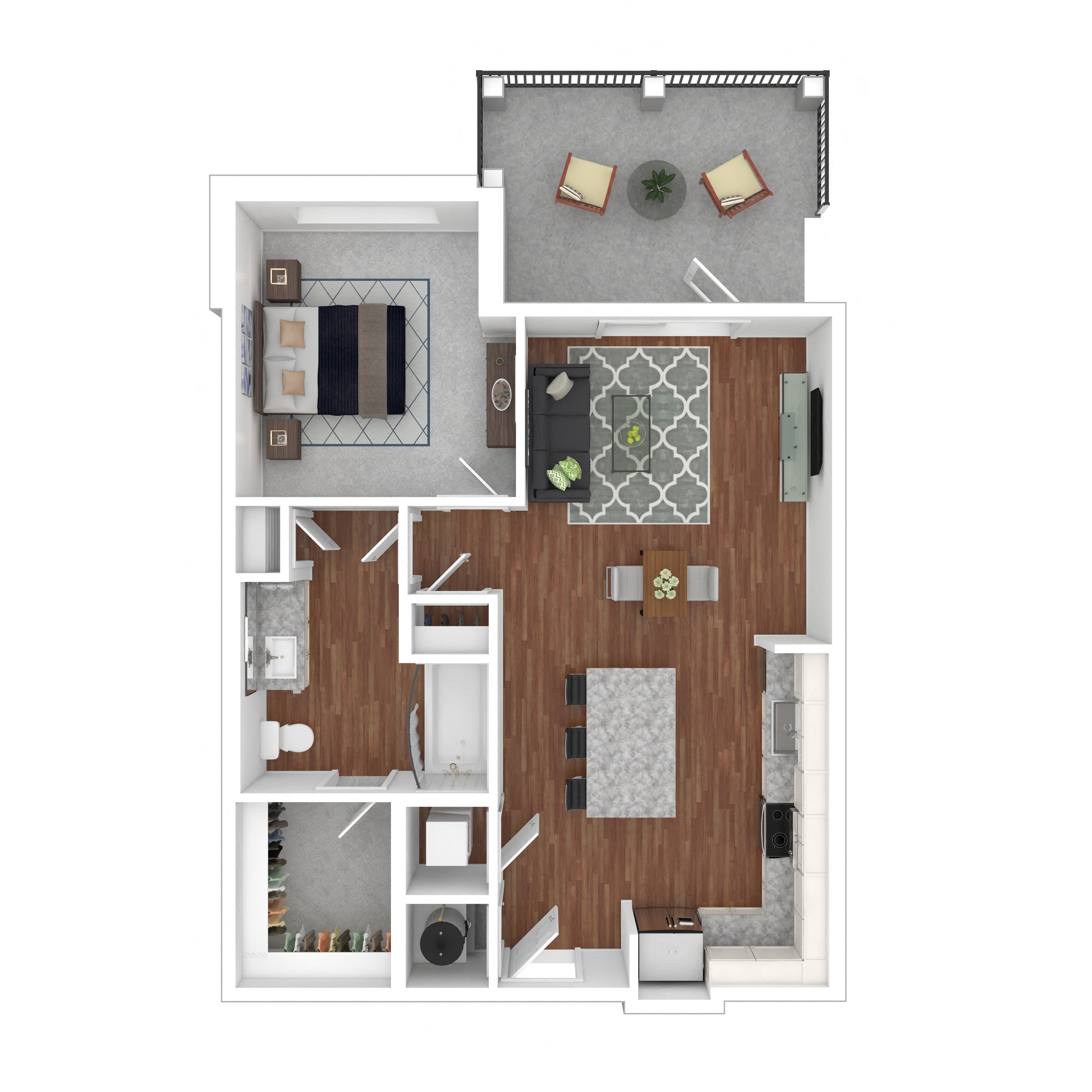 Floor plan layout diagram for 1A