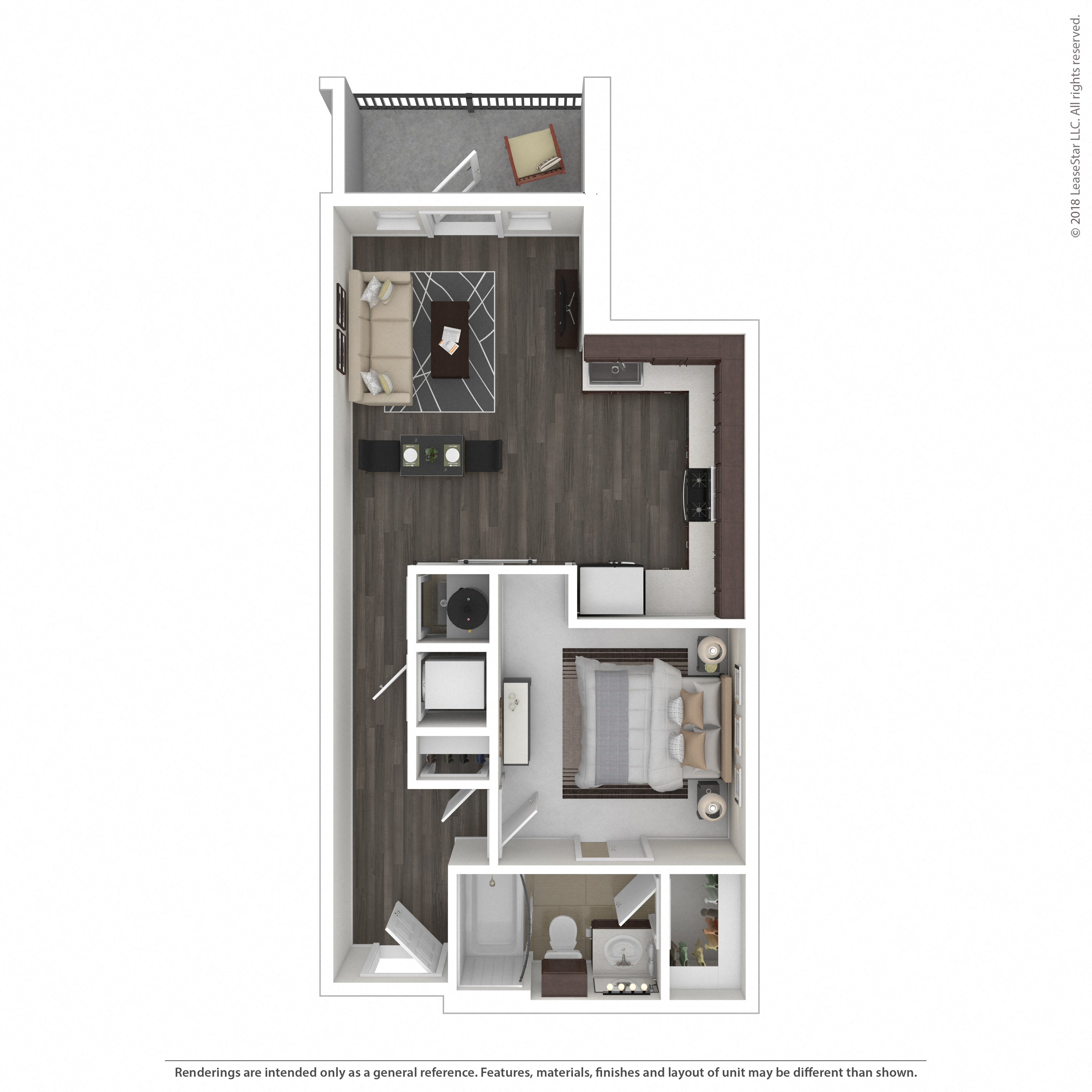 Floor plan layout diagram for 1B