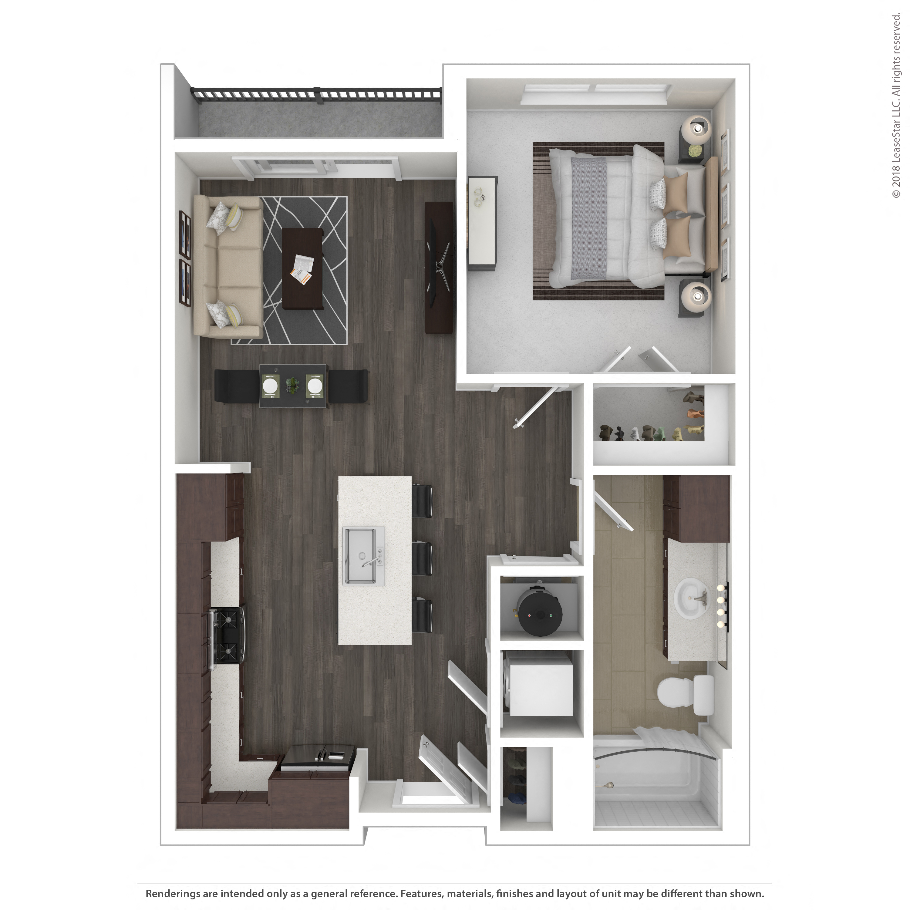 Floor plan layout diagram for 1C