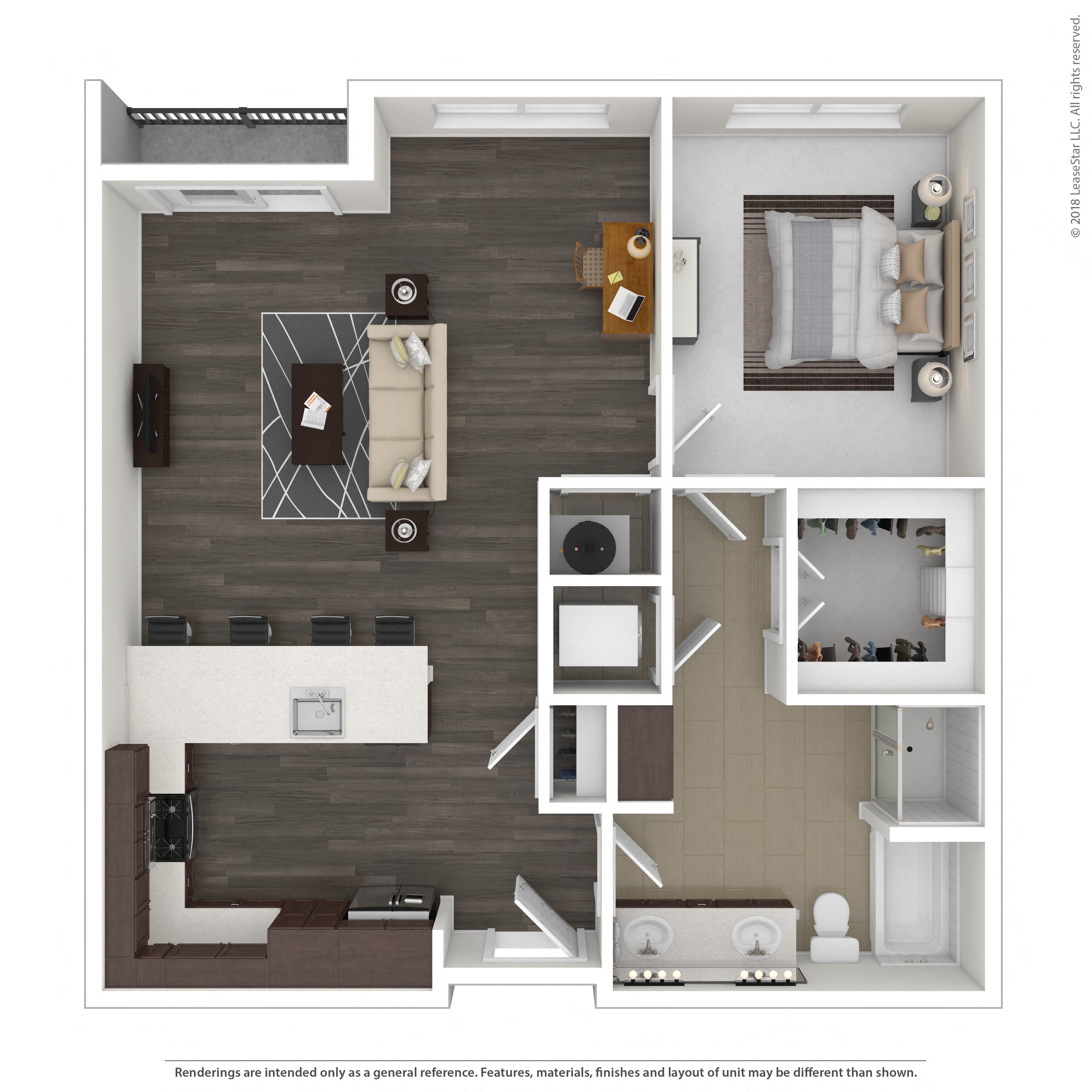 Floor plan layout diagram for 1I