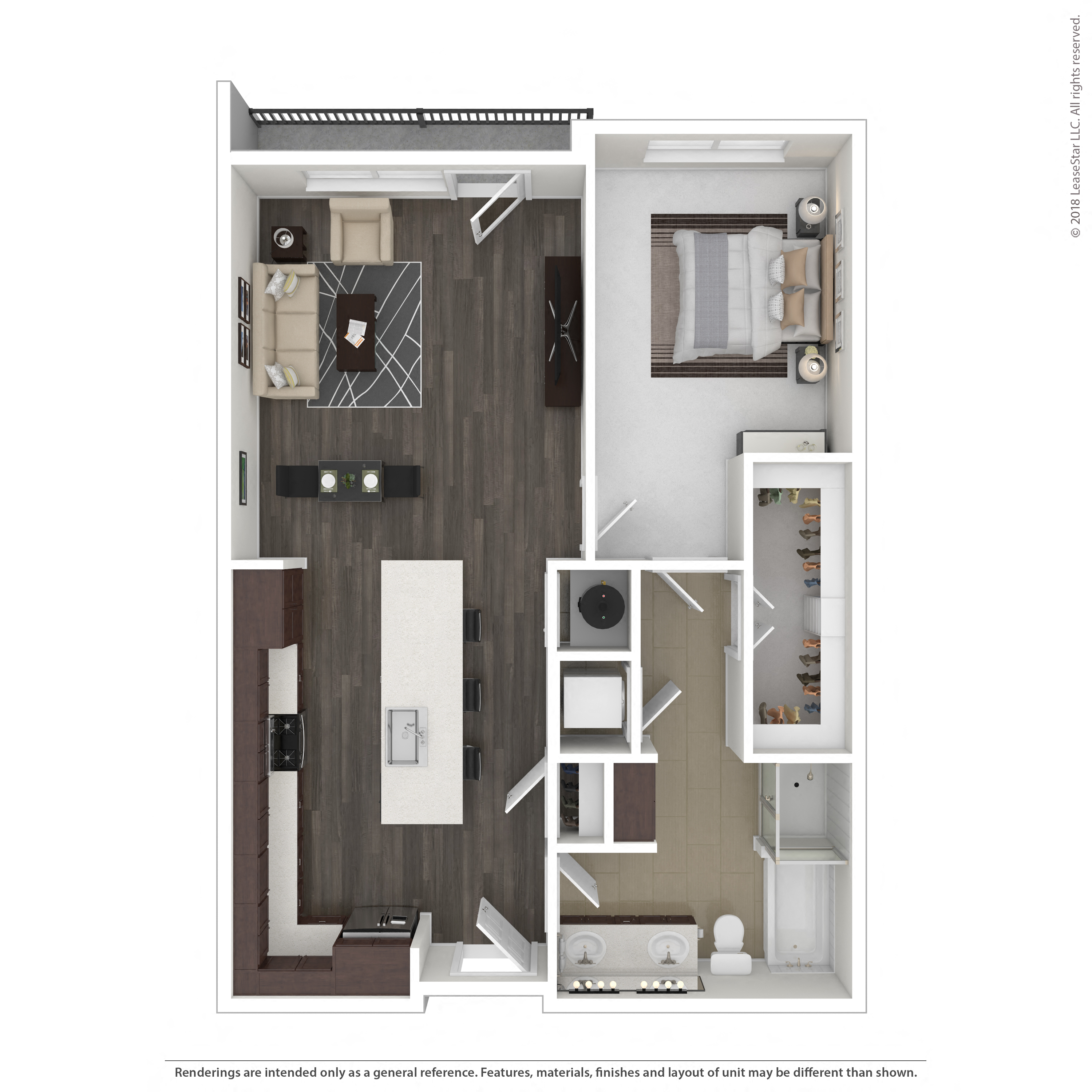 Floor plan layout diagram for 1J